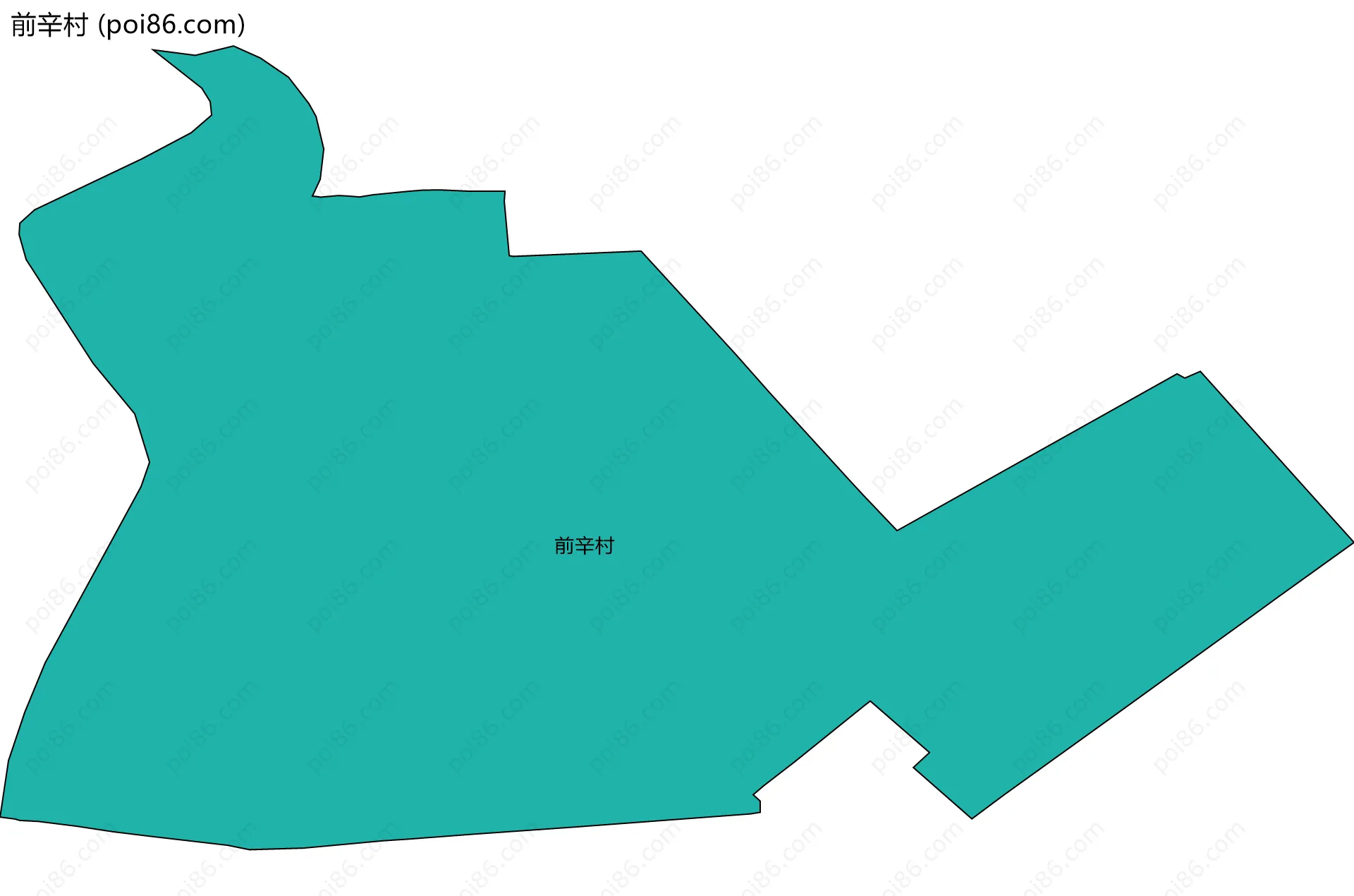 前辛村边界地图