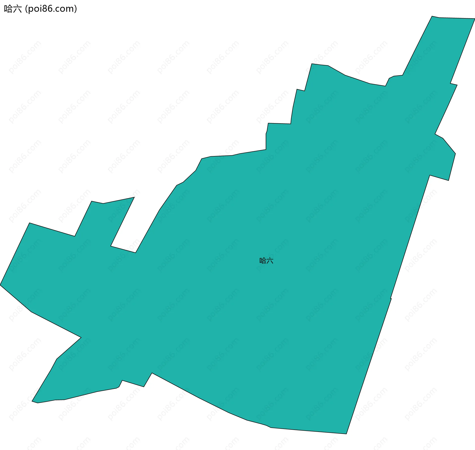 哈六边界地图