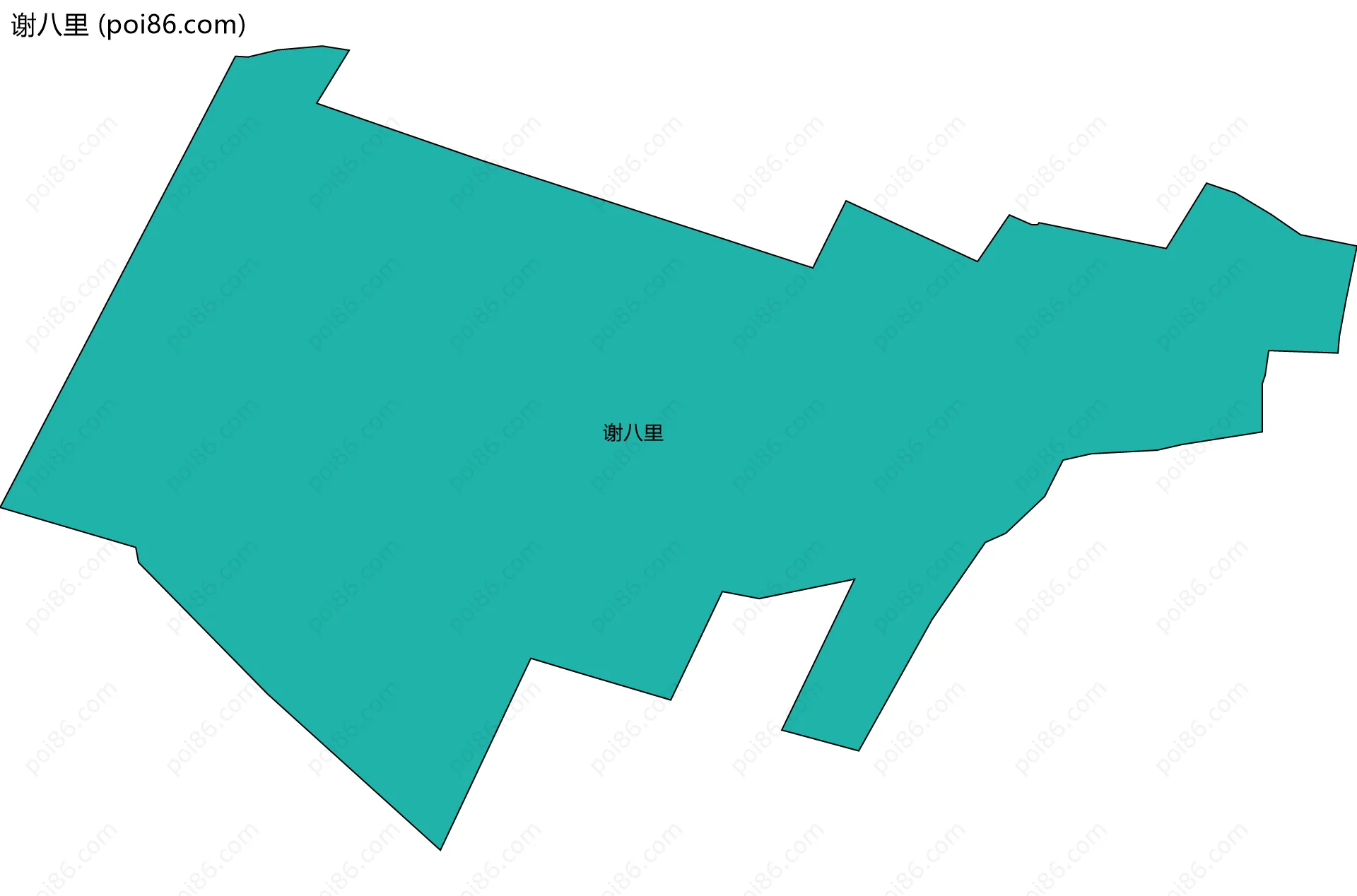 谢八里边界地图