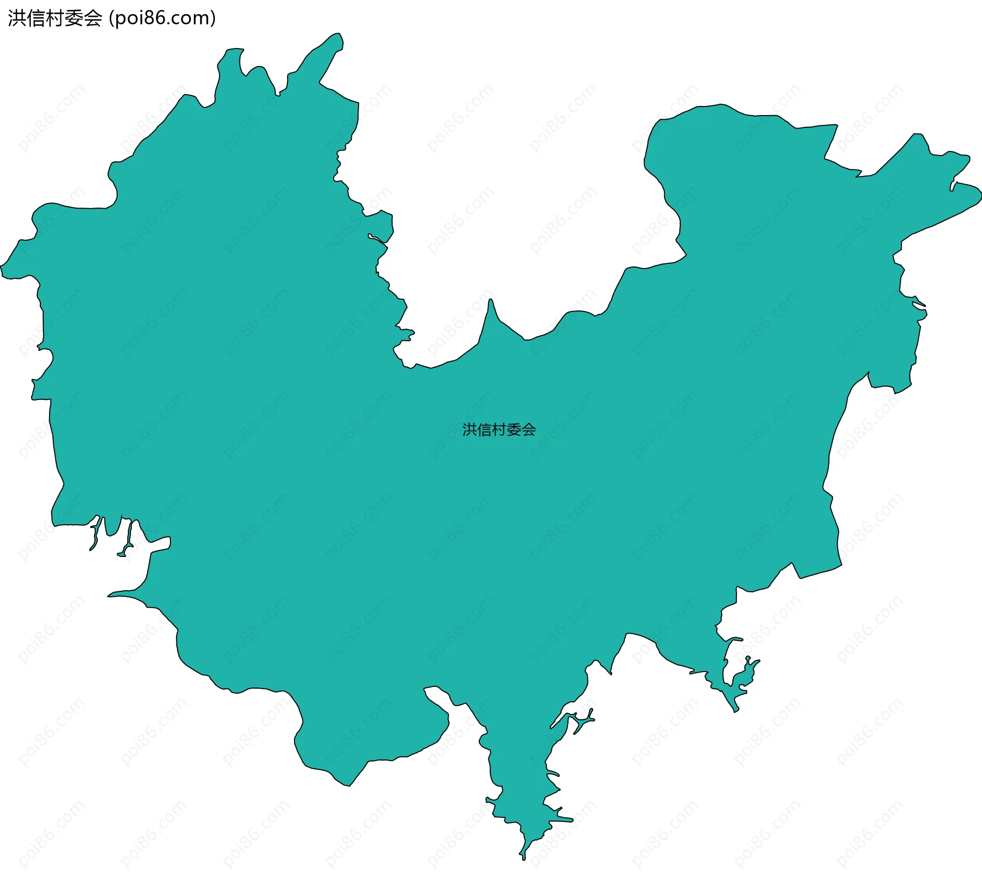 洪信村委会边界地图