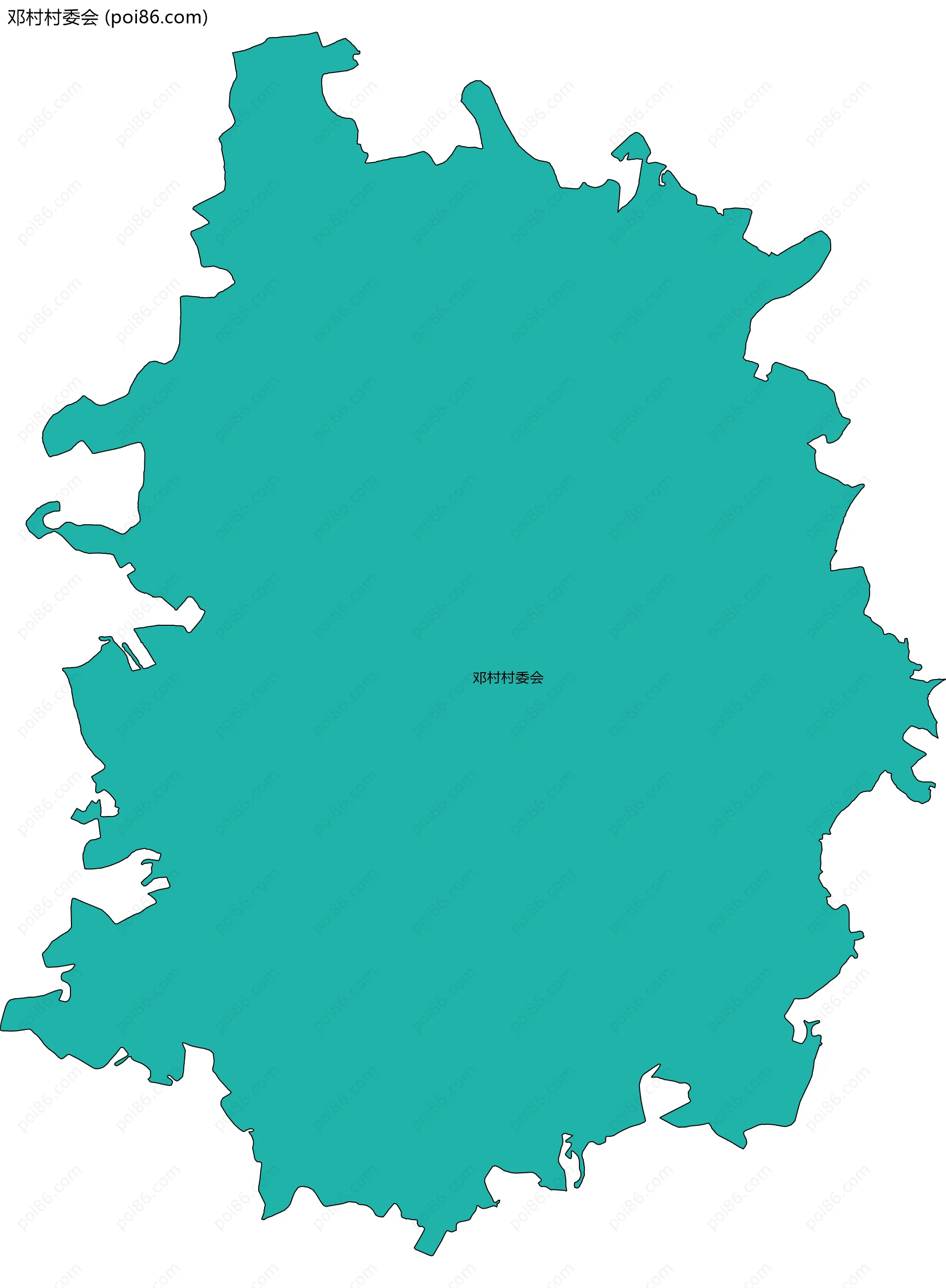 邓村村委会边界地图