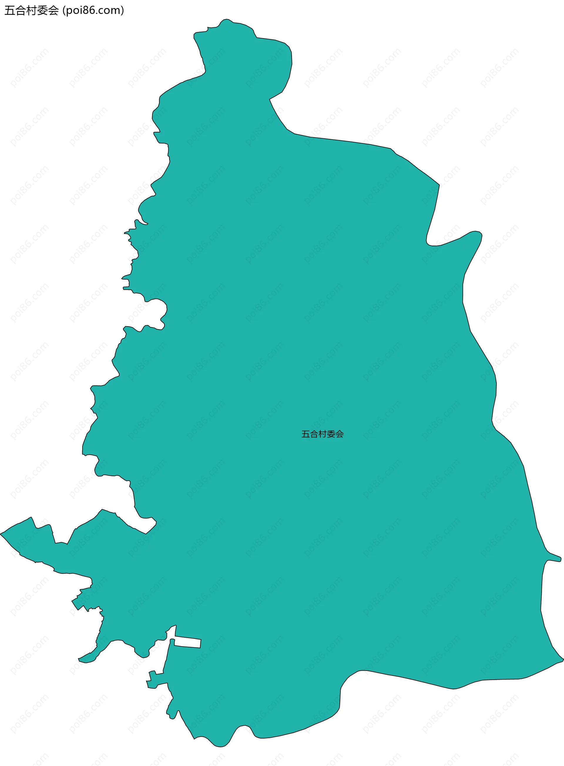 五合村委会边界地图