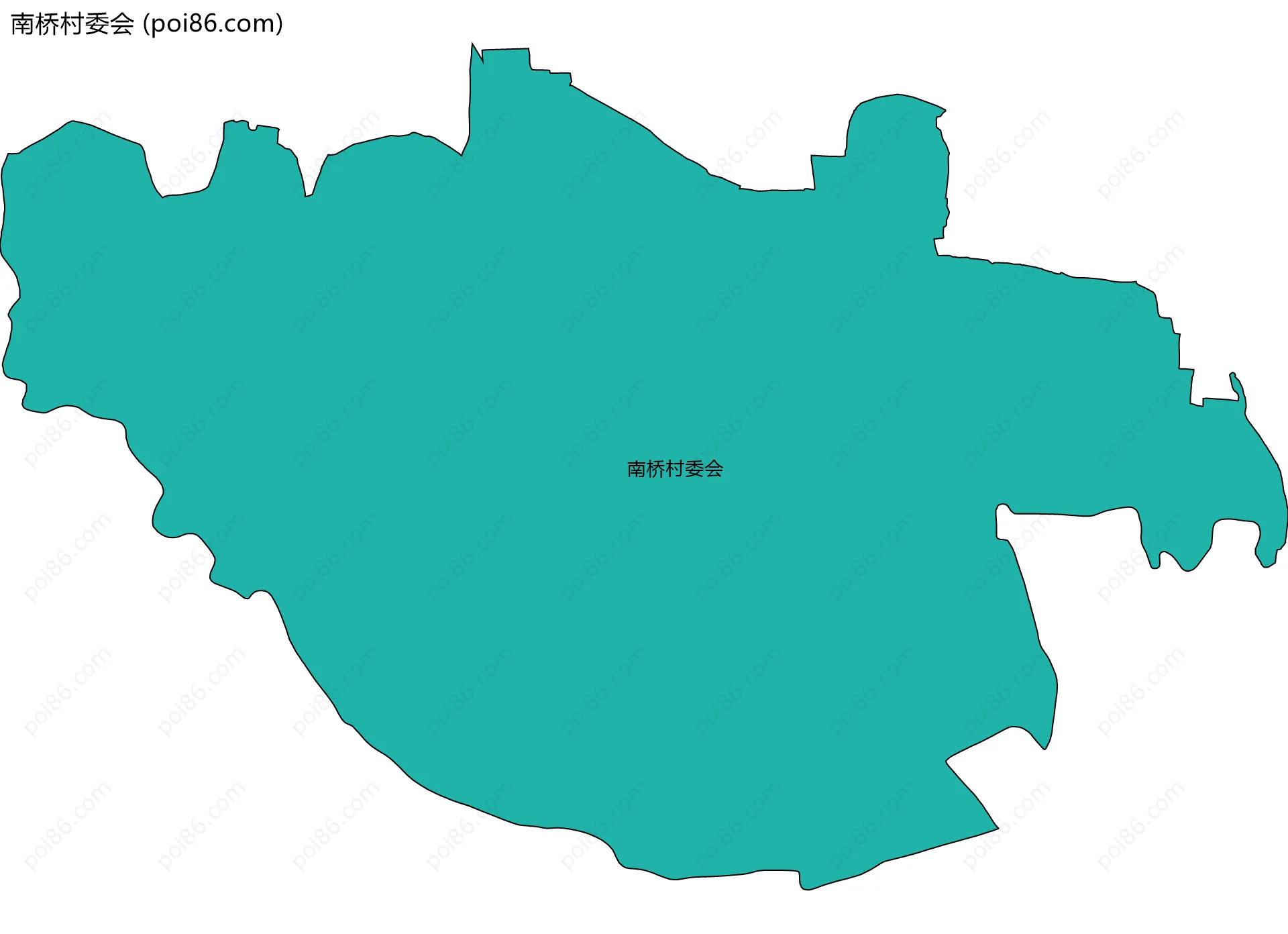 南桥村委会边界地图