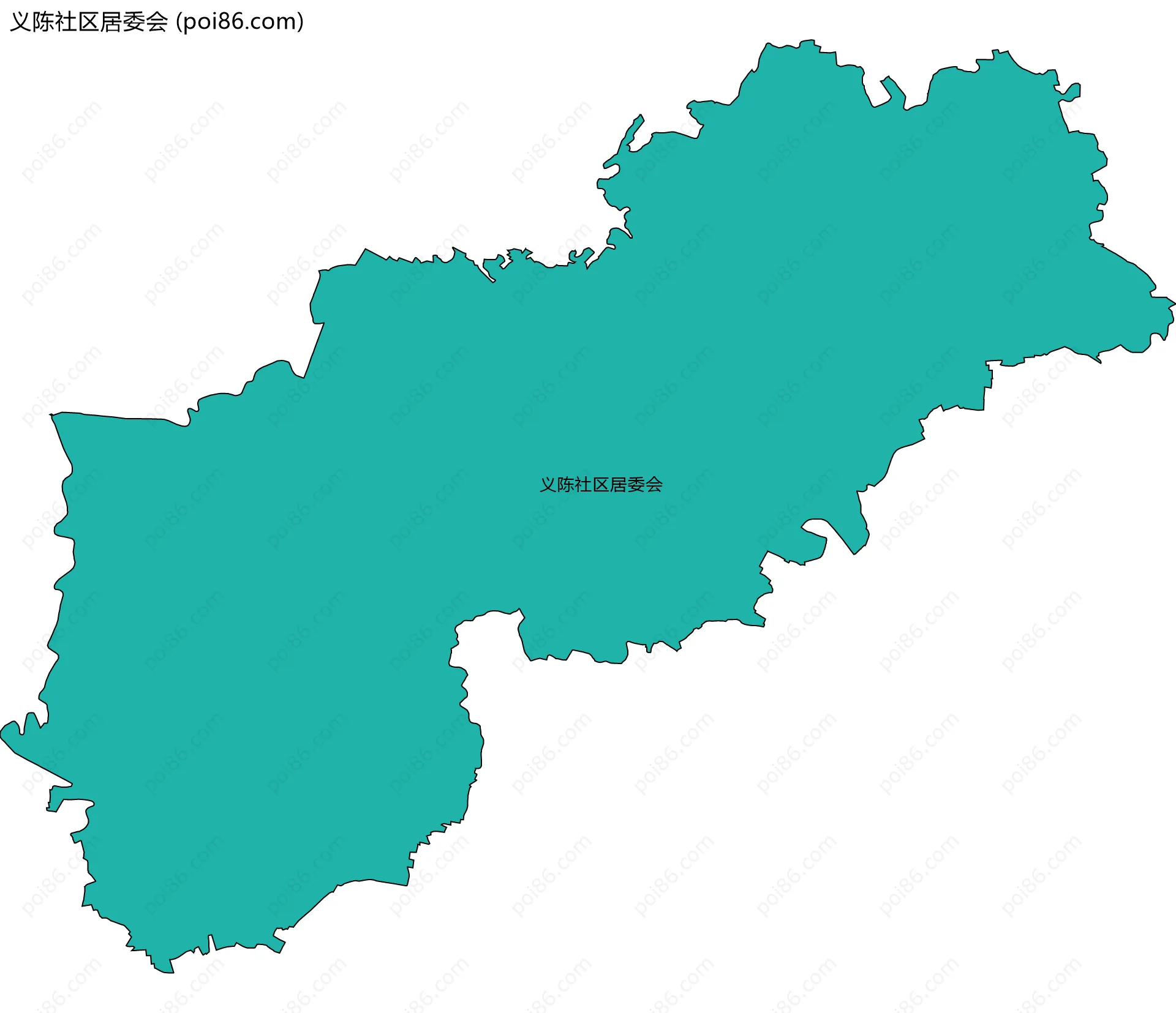 义陈社区居委会边界地图