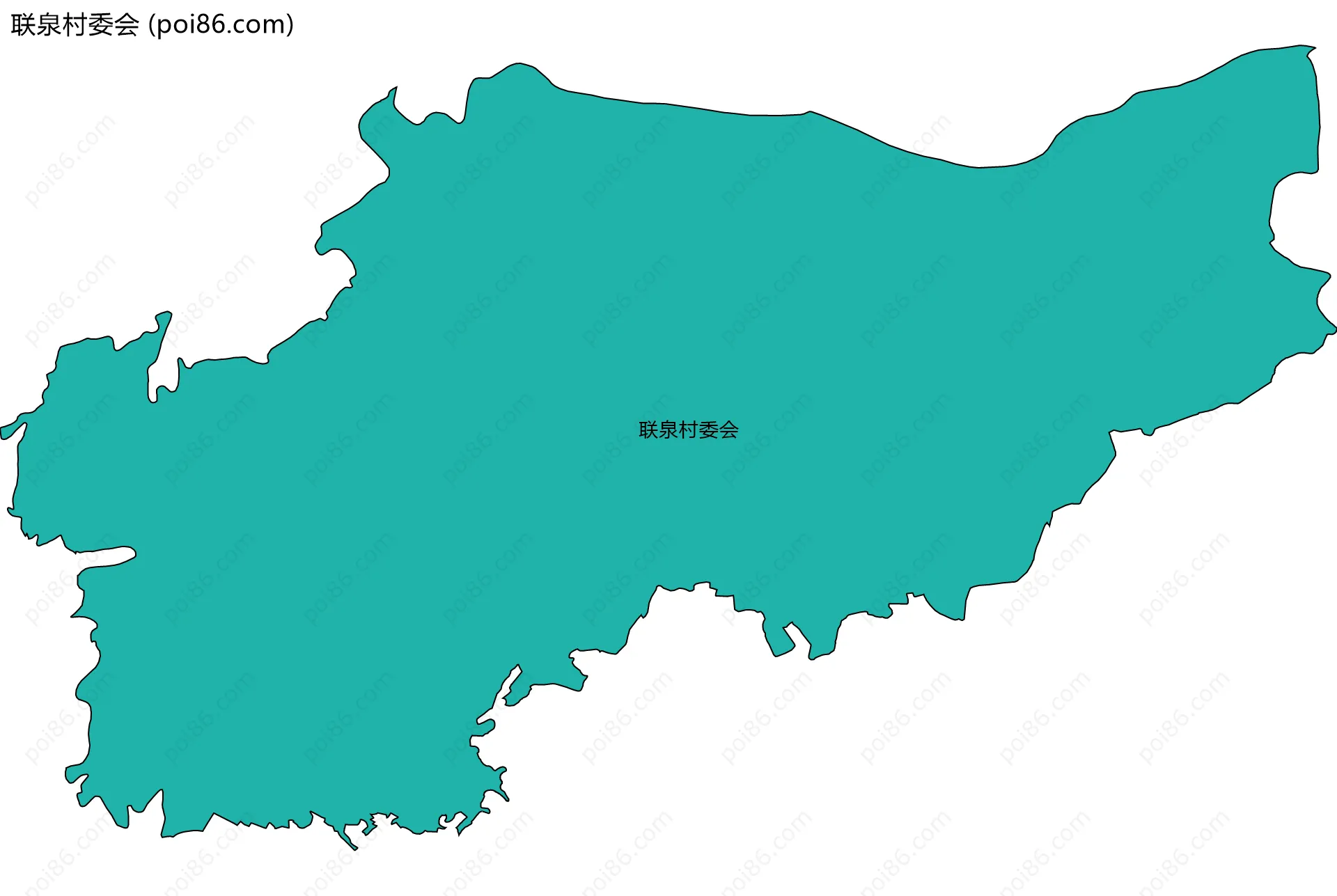 联泉村委会边界地图
