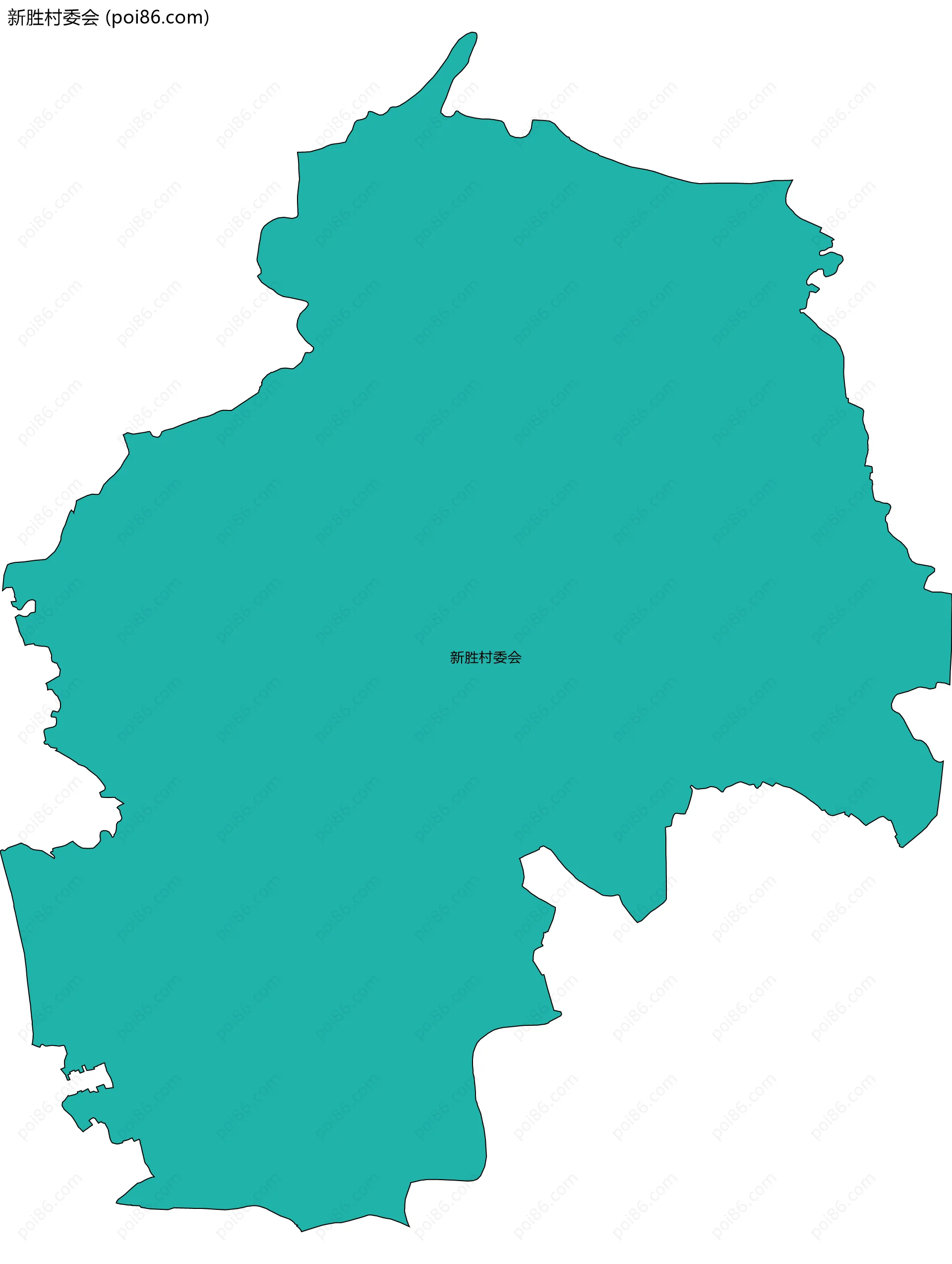新胜村委会边界地图