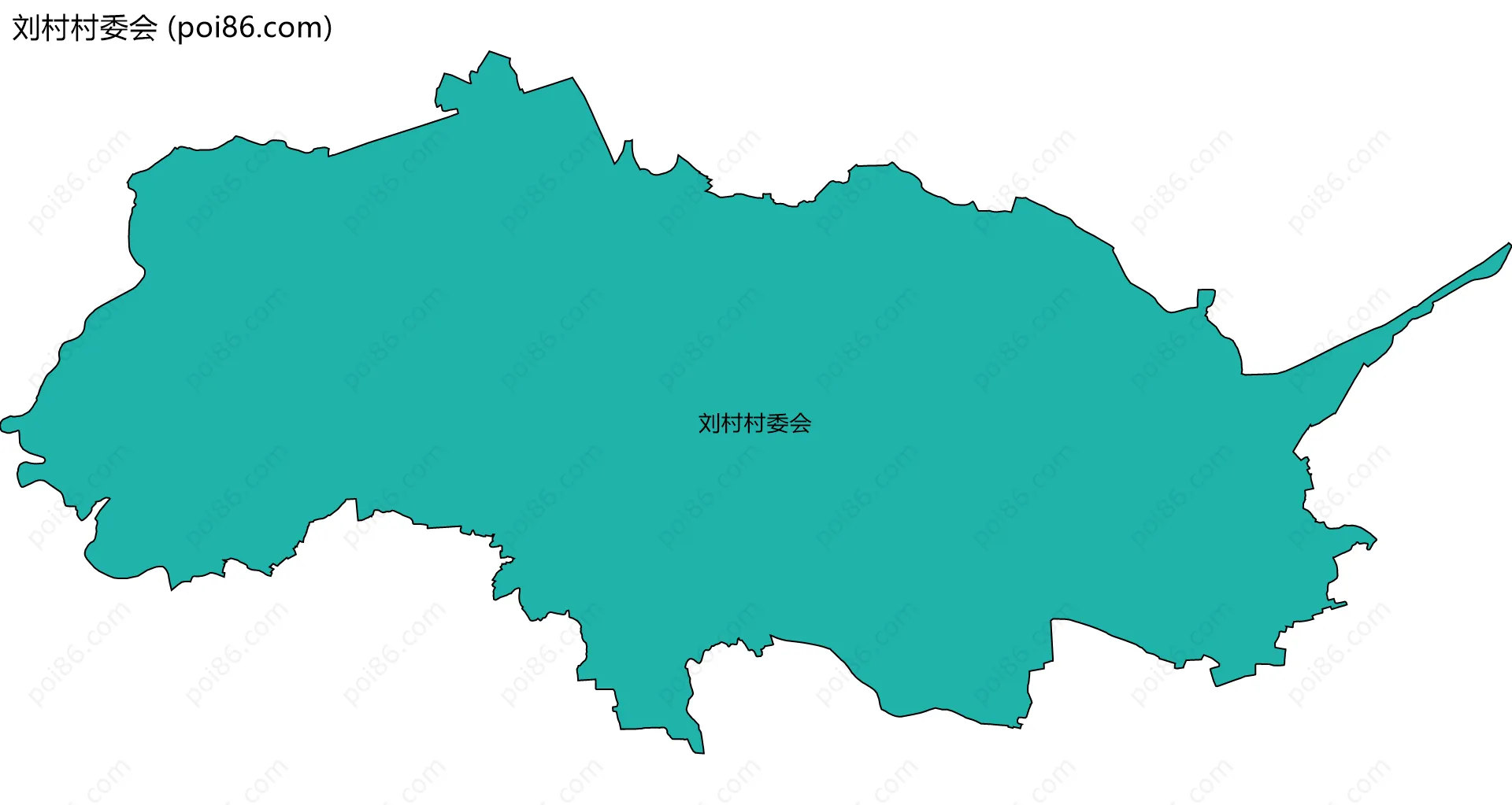 刘村村委会边界地图