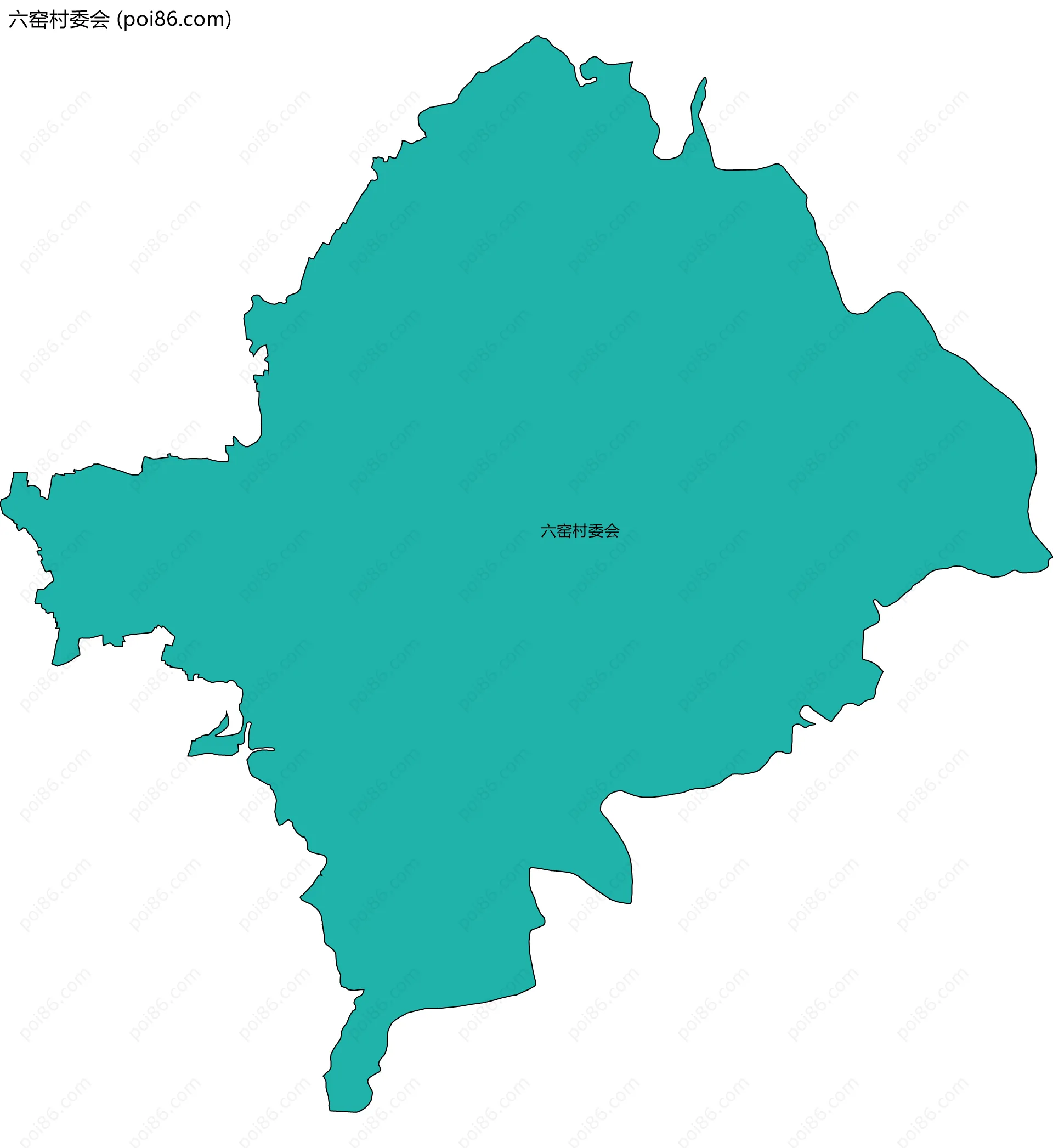 六窑村委会边界地图