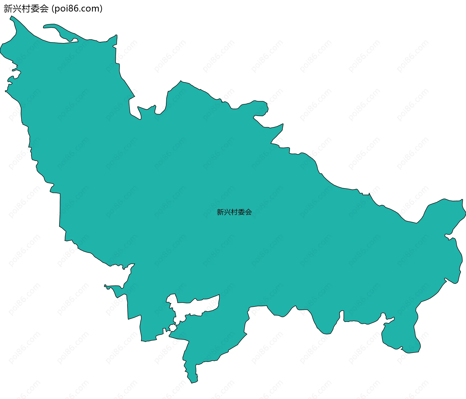 新兴村委会边界地图