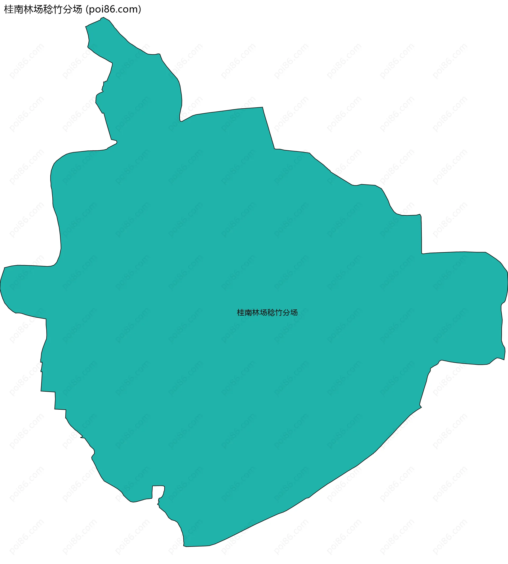 桂南林场稔竹分场边界地图
