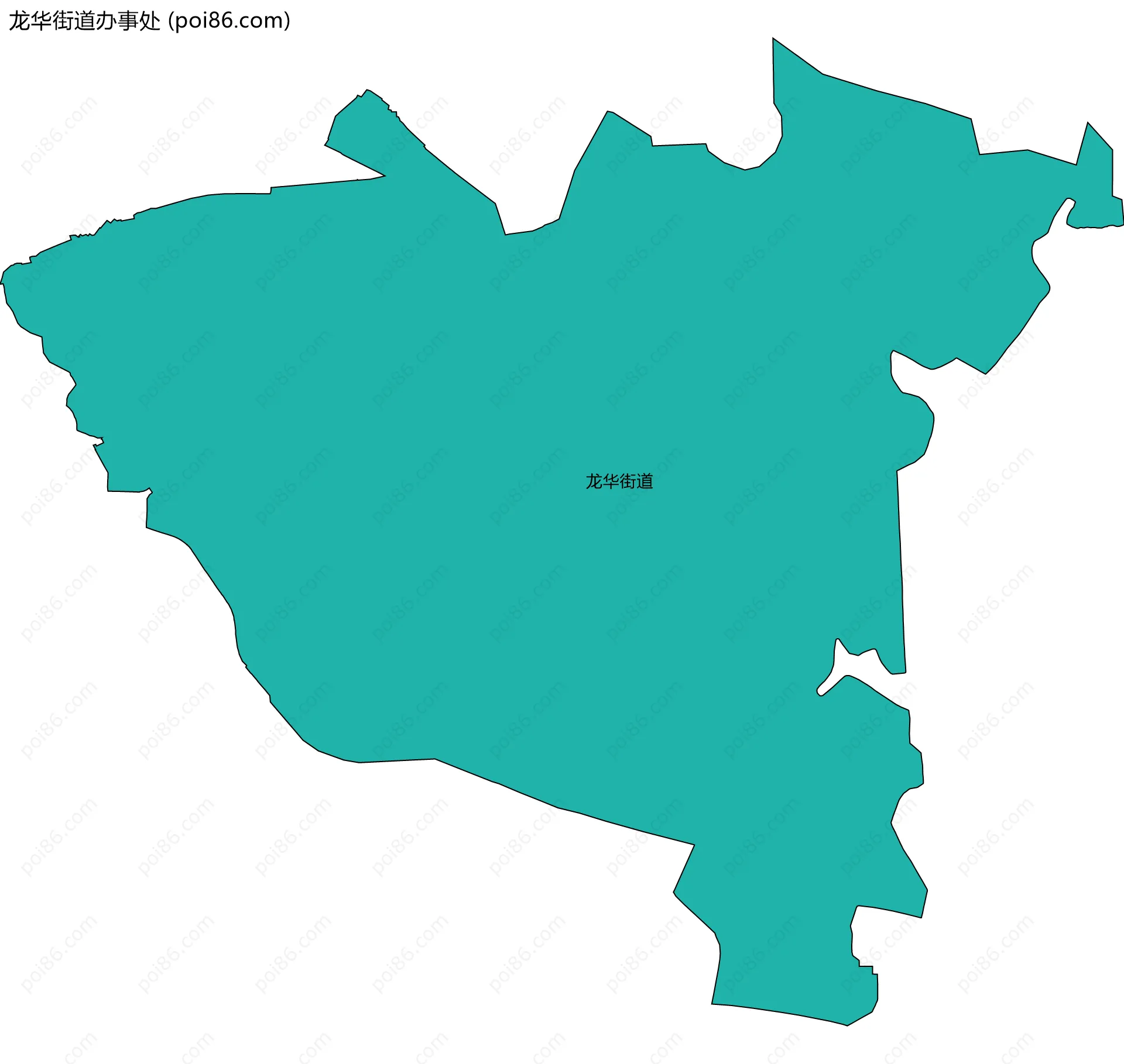 龙华街道办事处边界地图(五级行政区划)