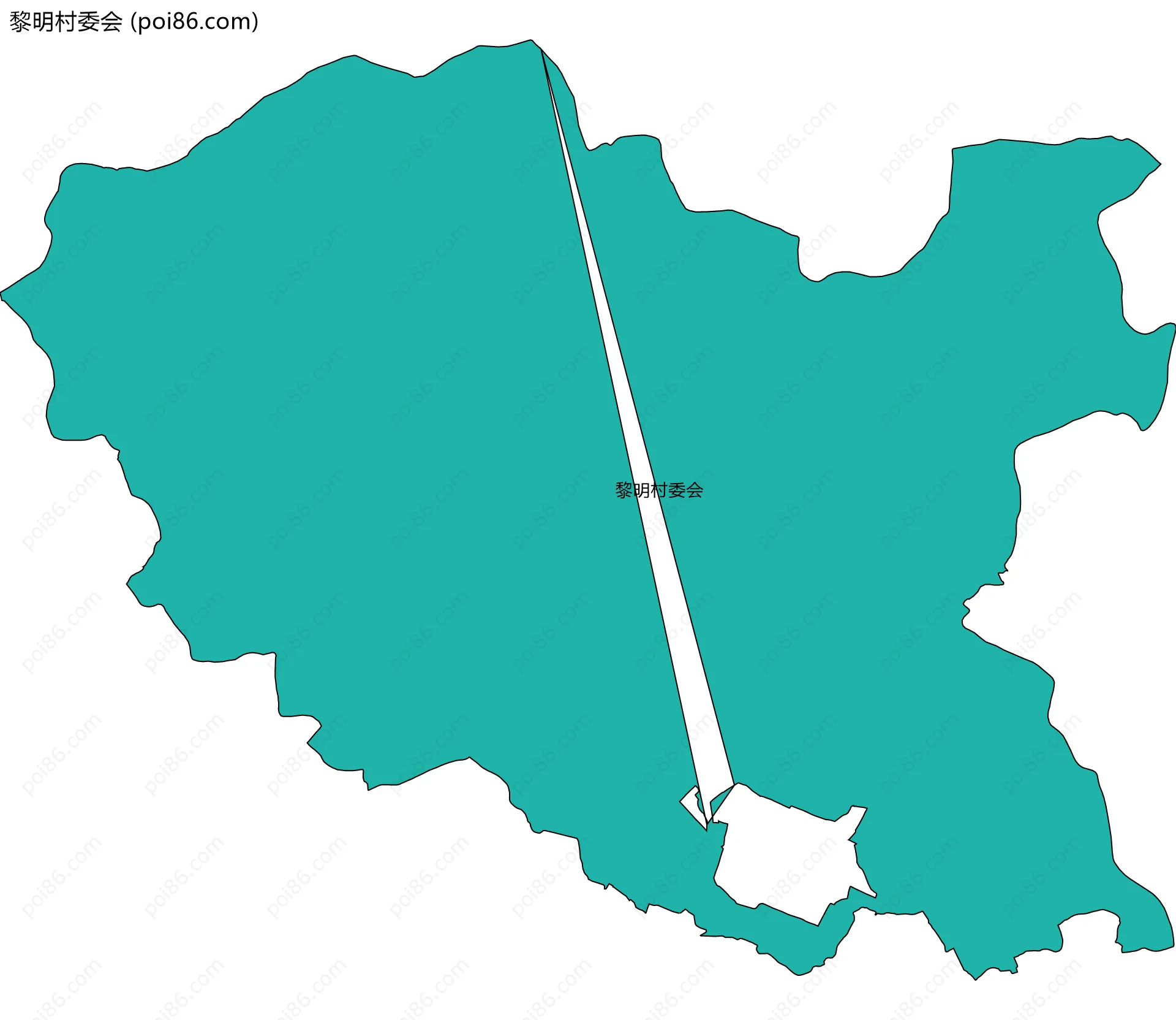 黎明村委会边界地图