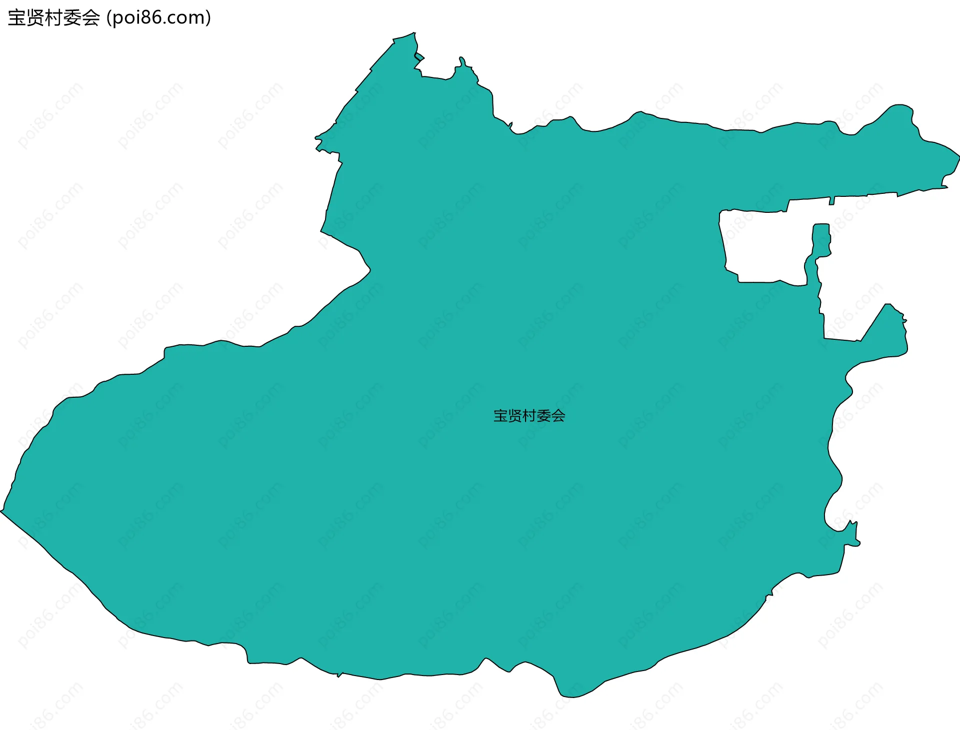 宝贤村委会边界地图