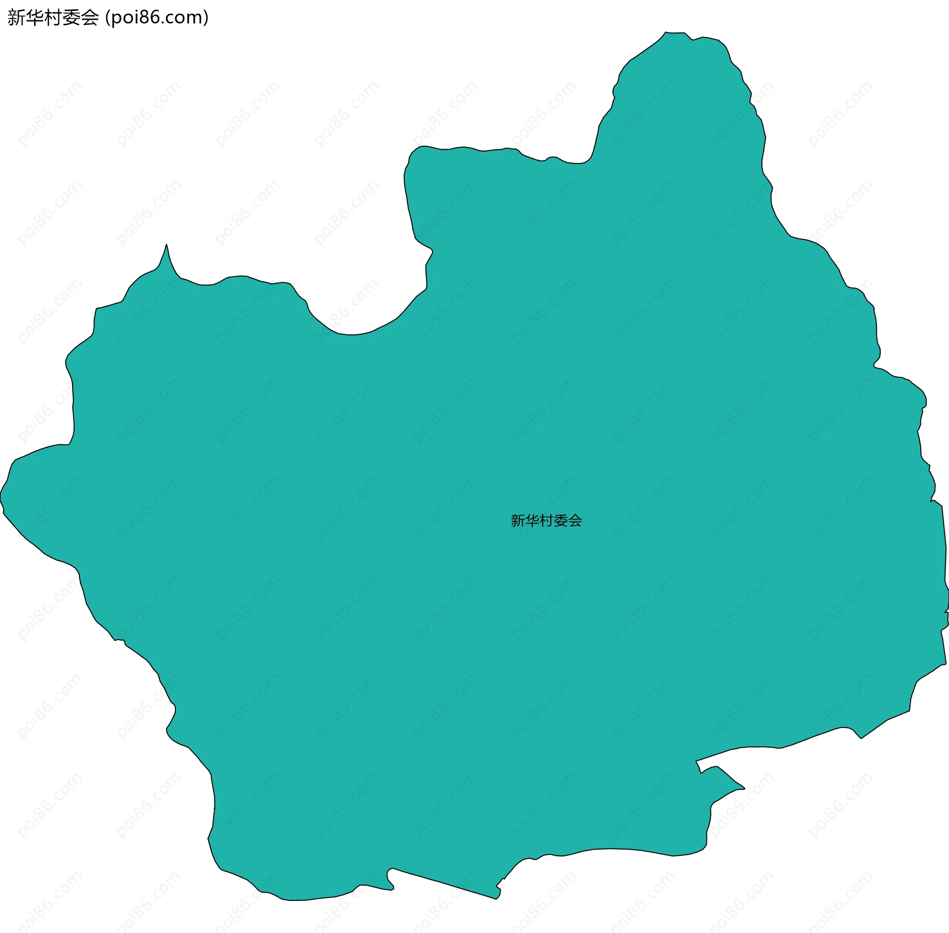 新华村委会边界地图