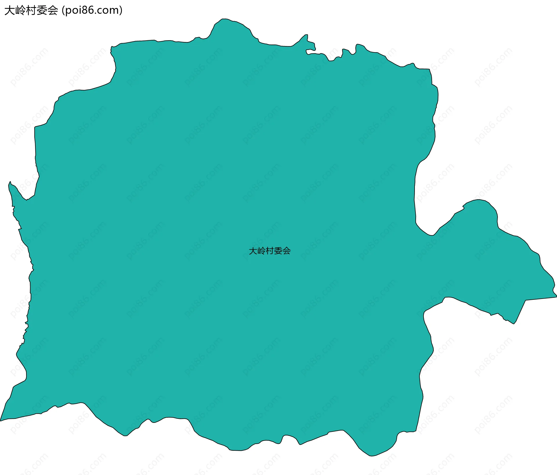 大岭村委会边界地图
