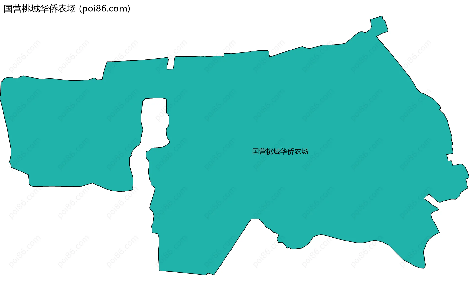国营桃城华侨农场边界地图