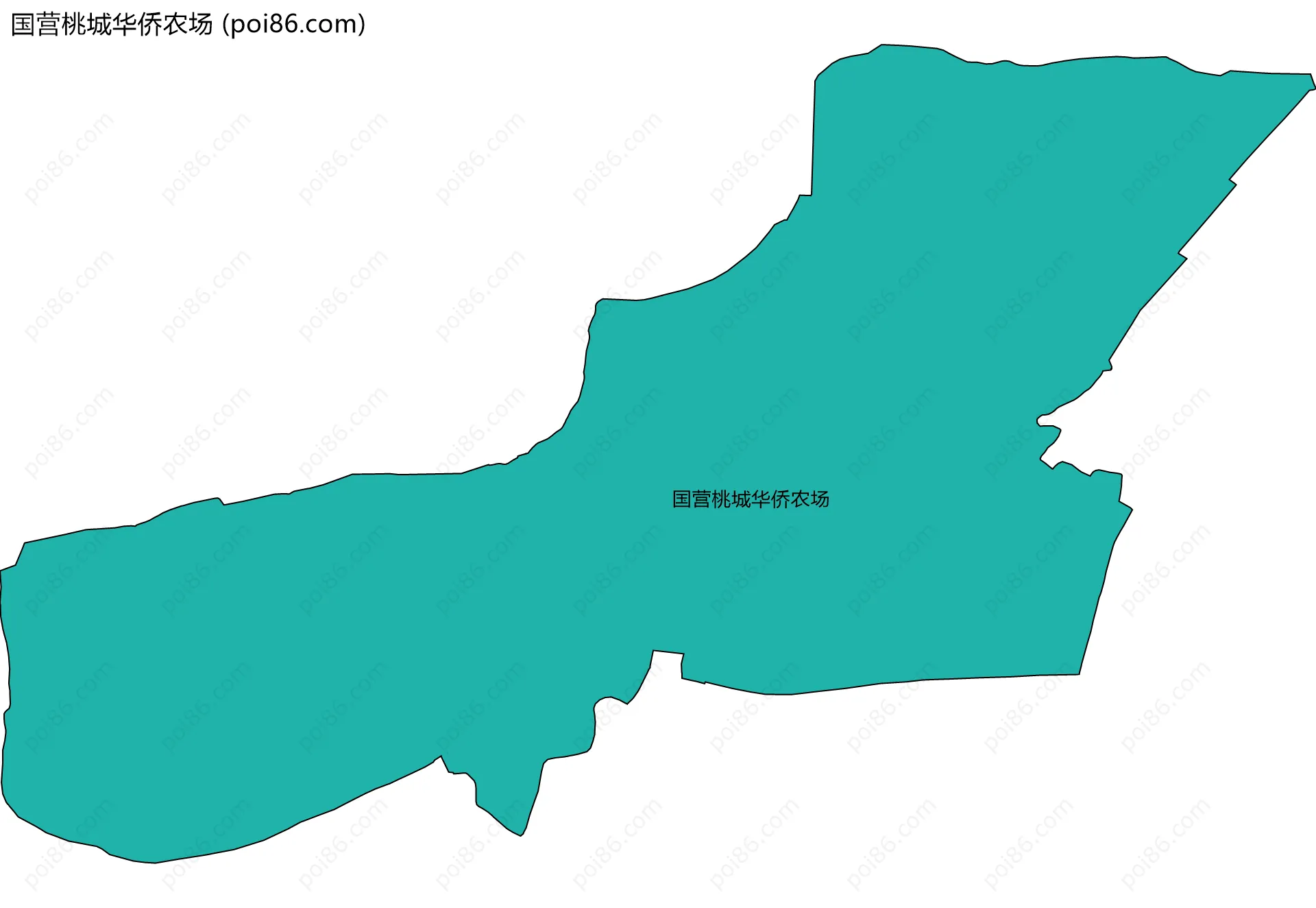 国营桃城华侨农场边界地图