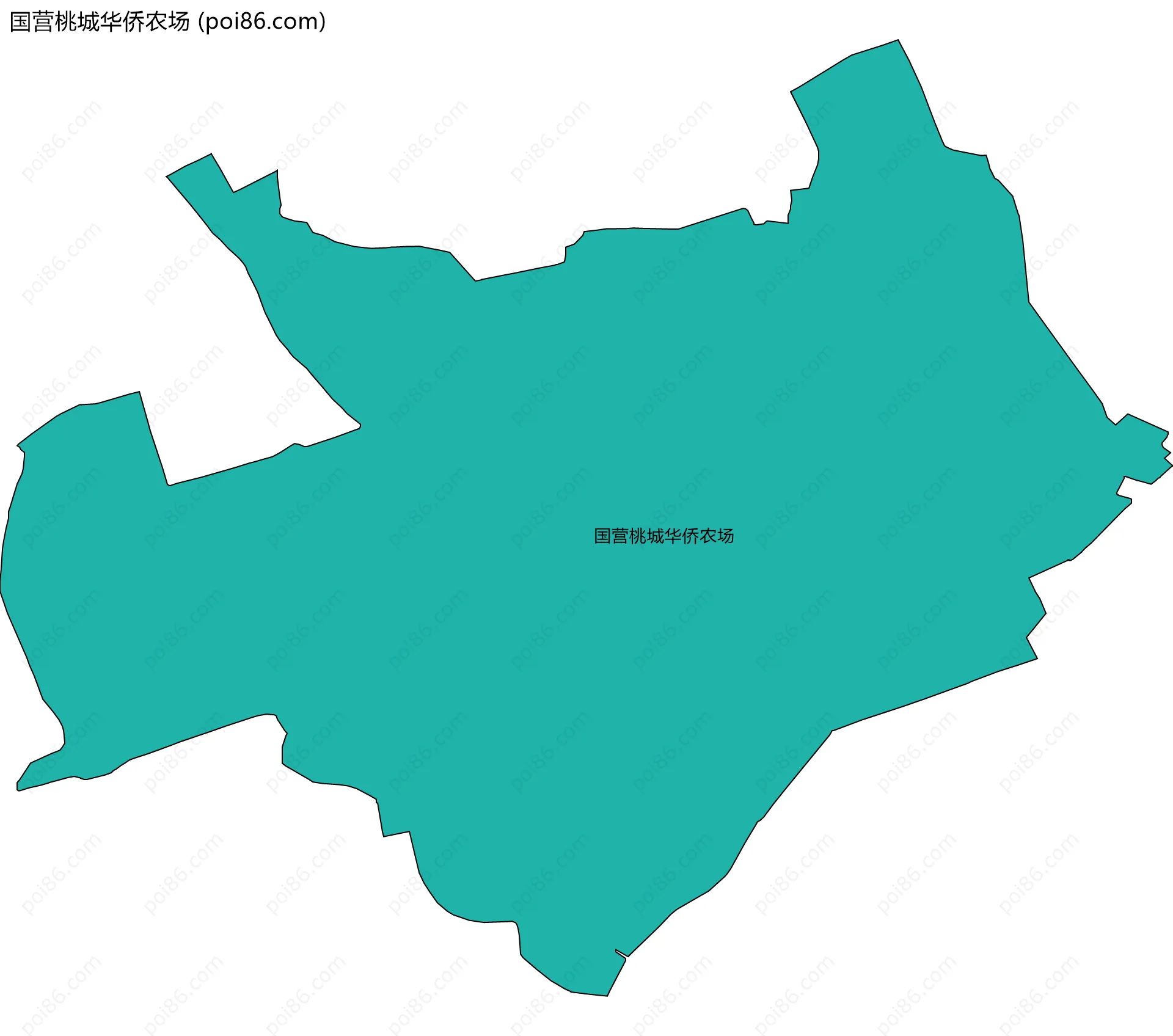 国营桃城华侨农场边界地图