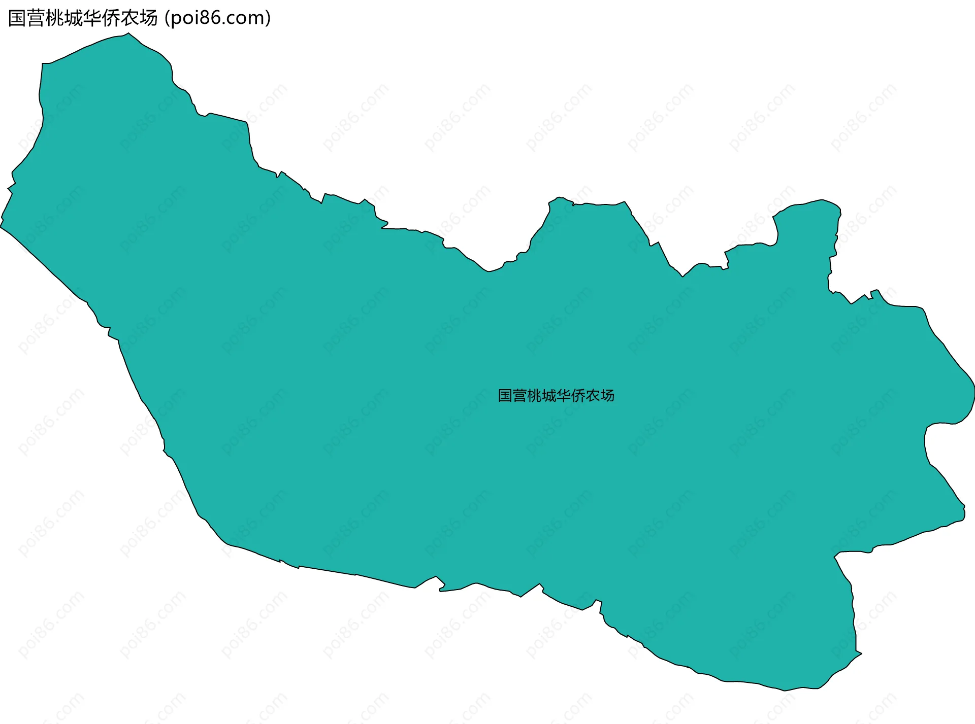 国营桃城华侨农场边界地图
