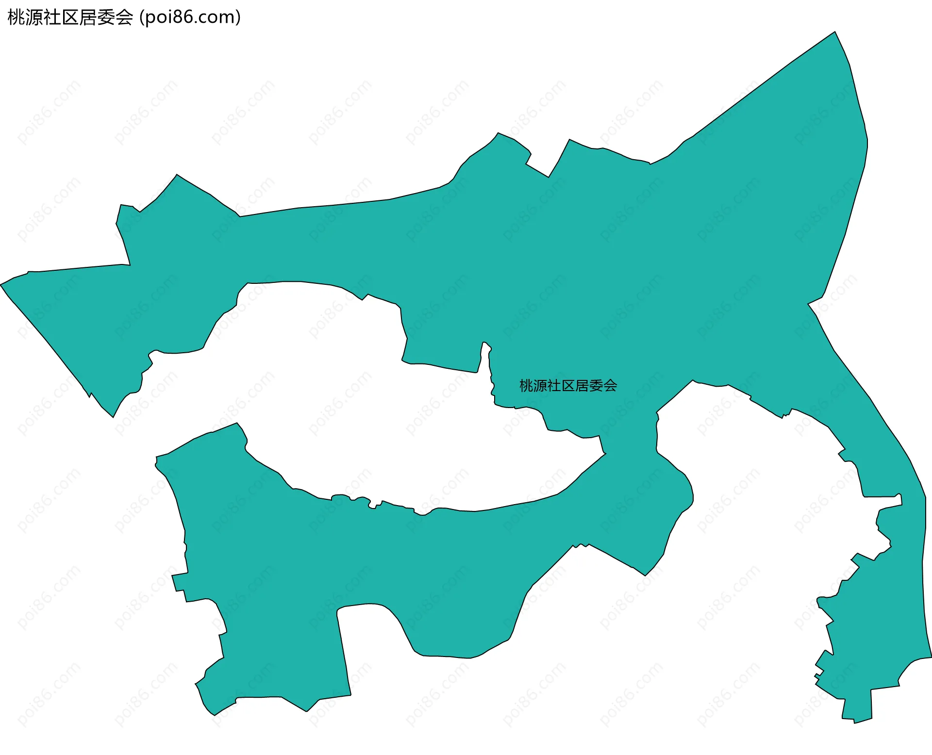 桃源社区居委会边界地图