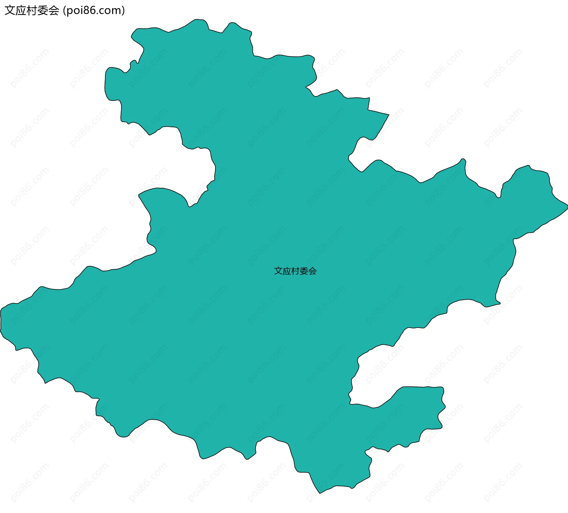 文应村委会边界地图