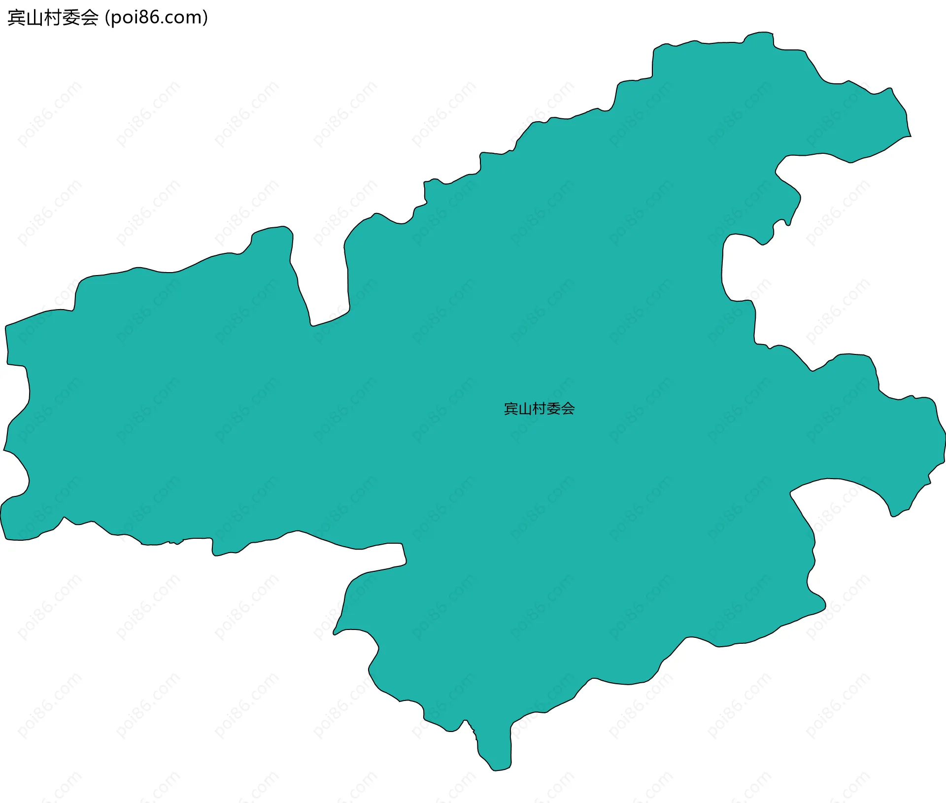 宾山村委会边界地图