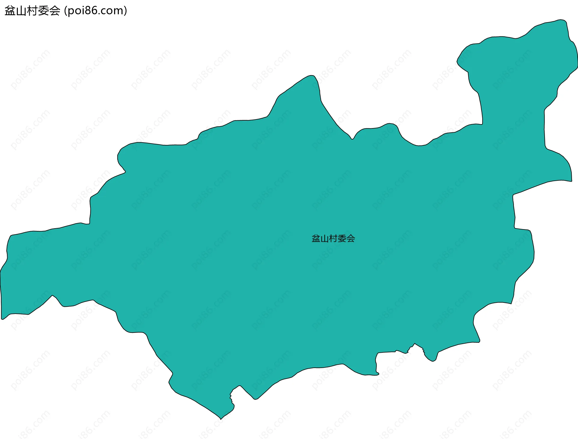 盆山村委会边界地图