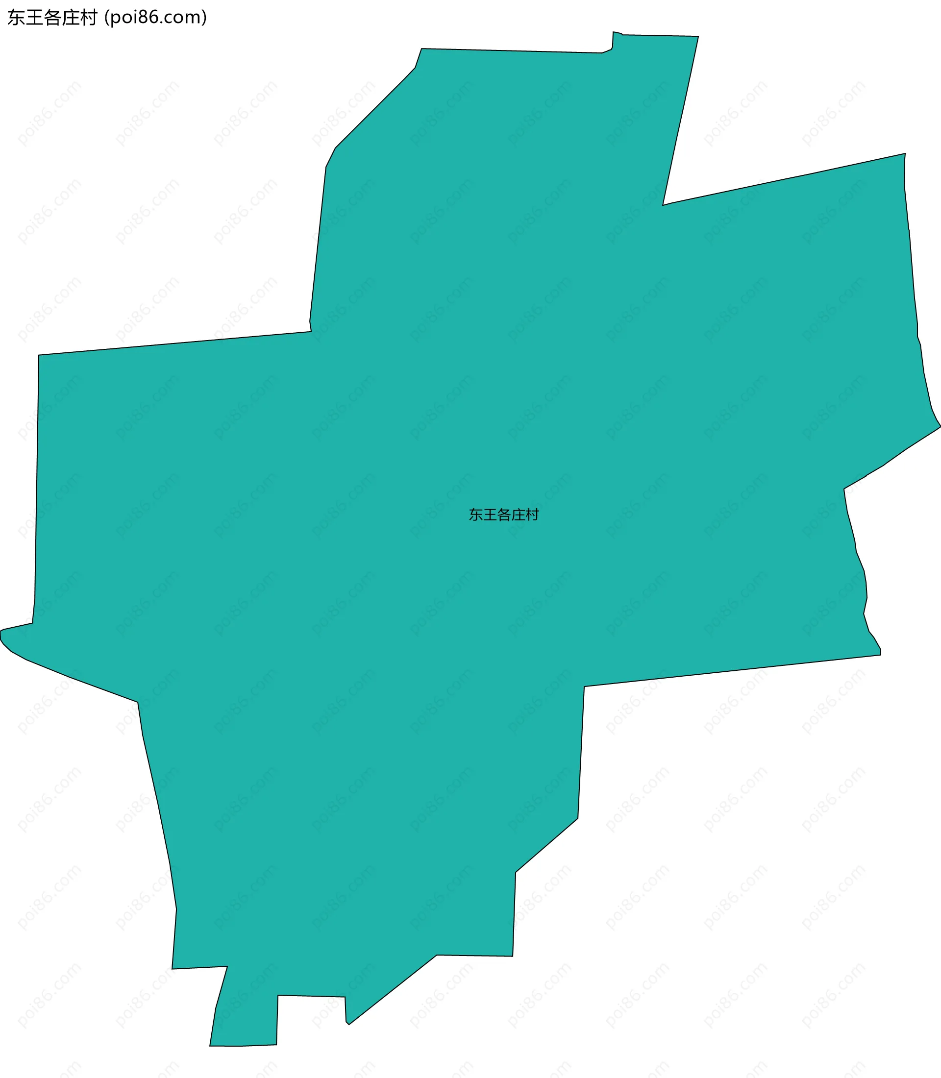 东王各庄村边界地图