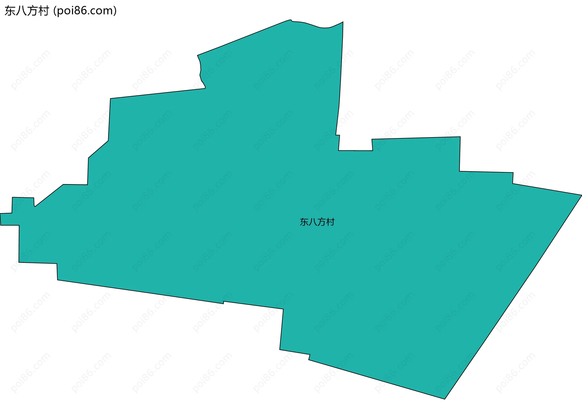 东八方村边界地图