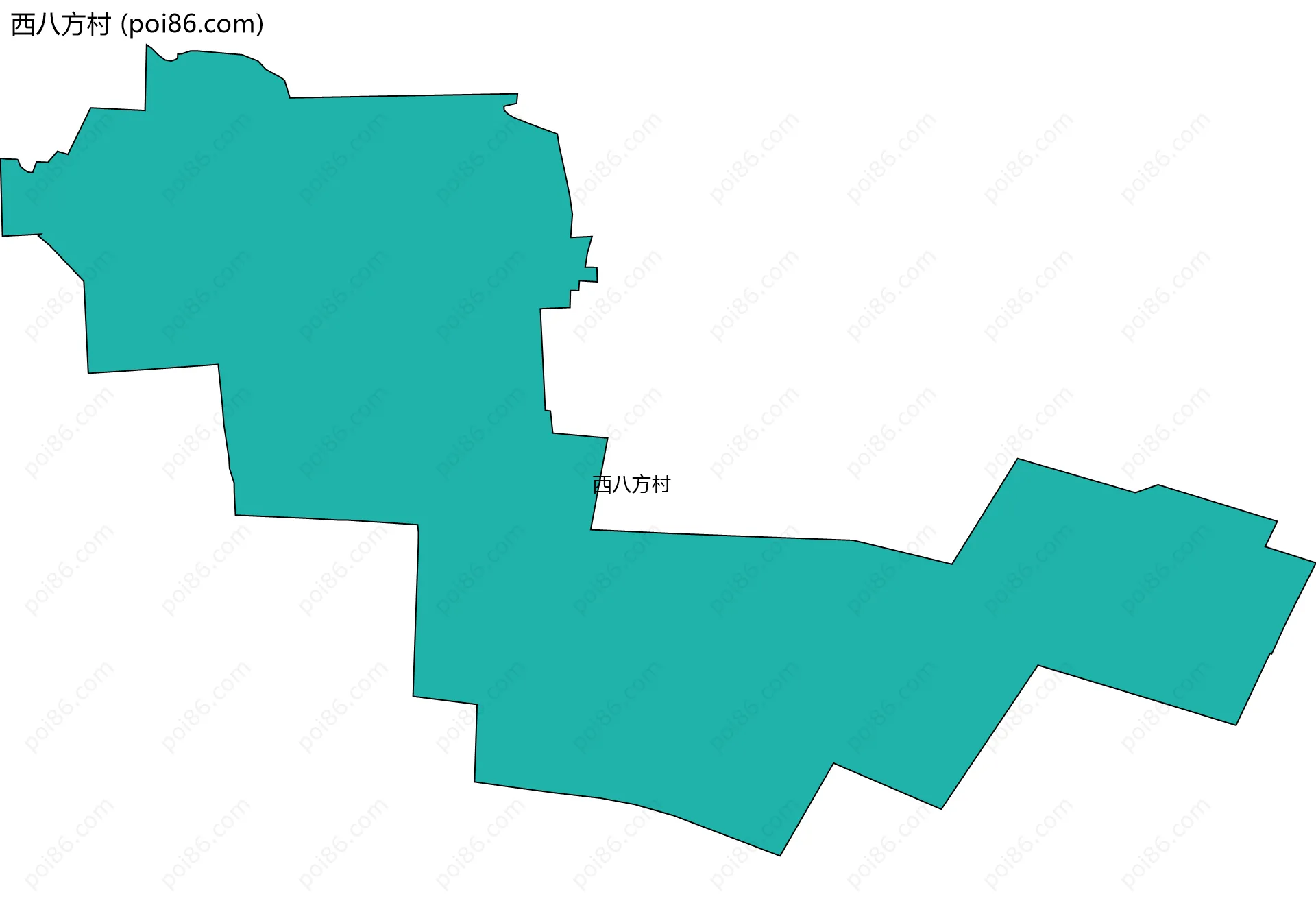 西八方村边界地图