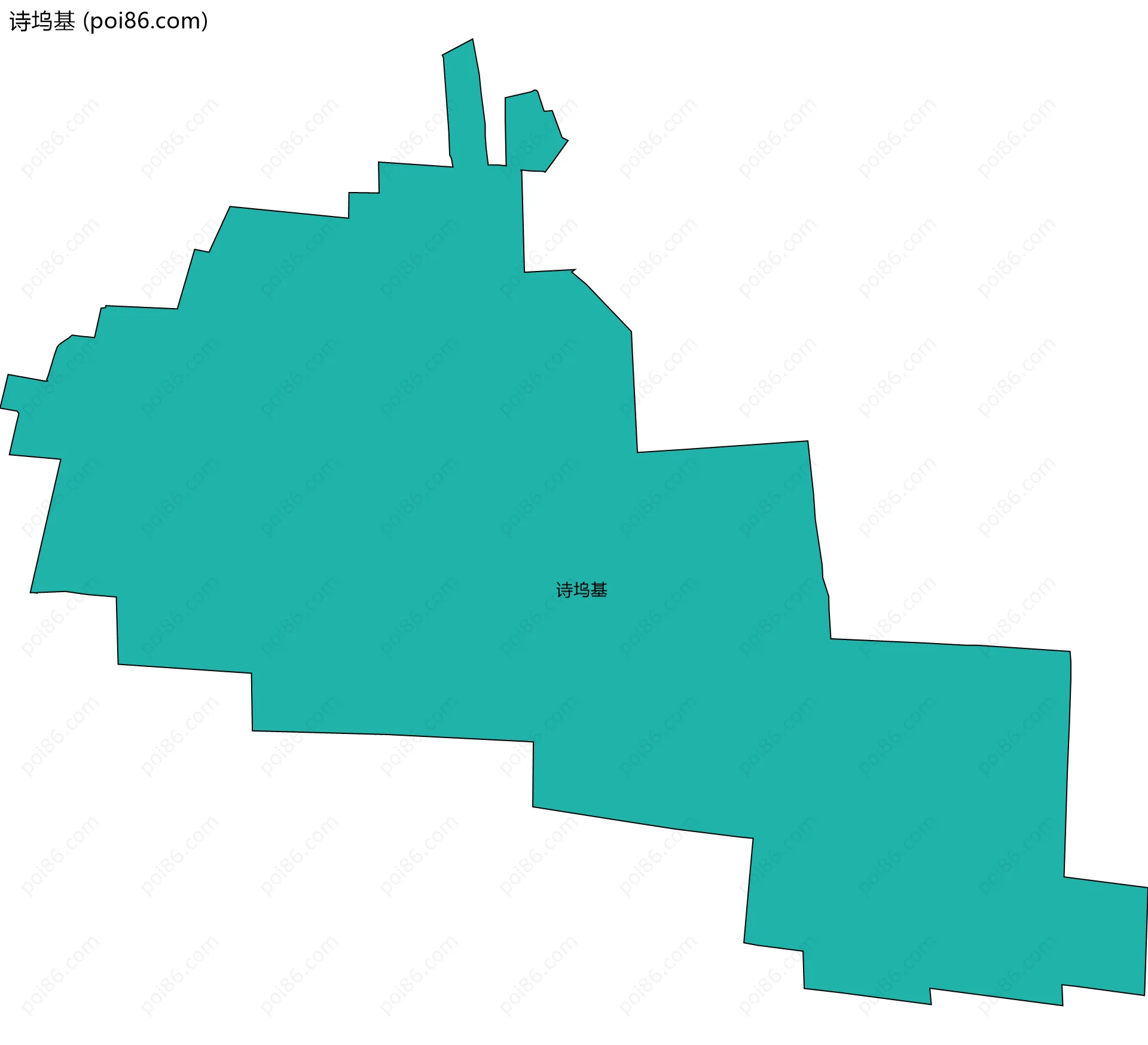 诗坞基边界地图