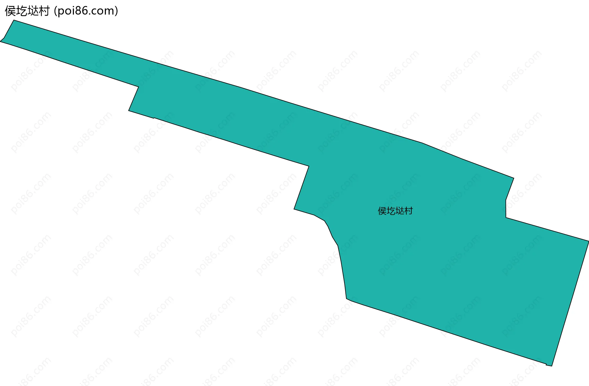 侯圪垯村边界地图