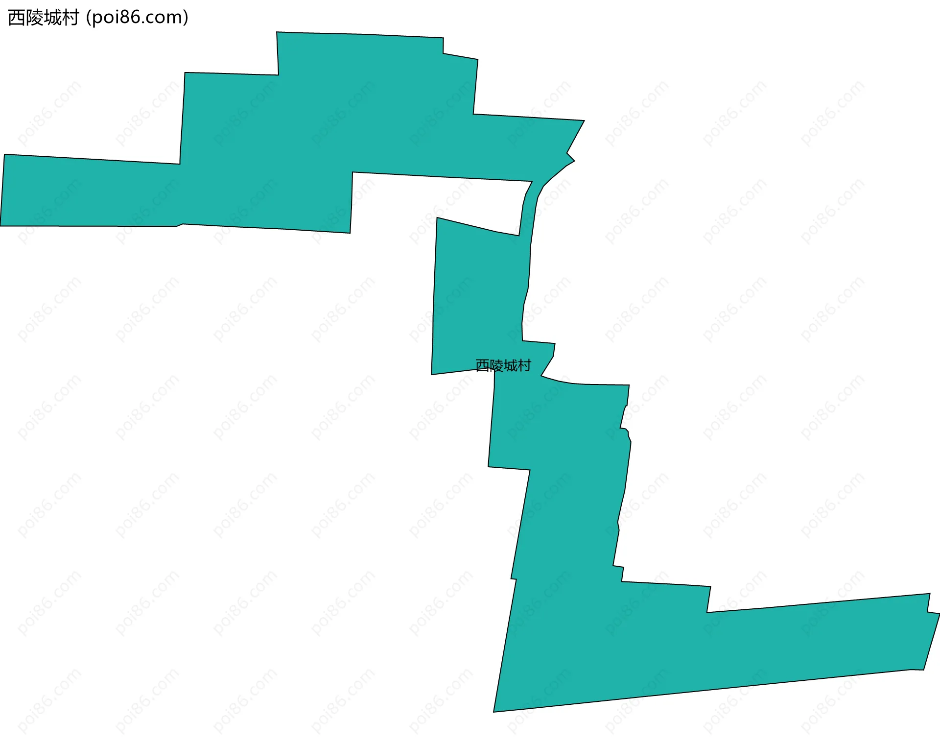 西陵城村边界地图
