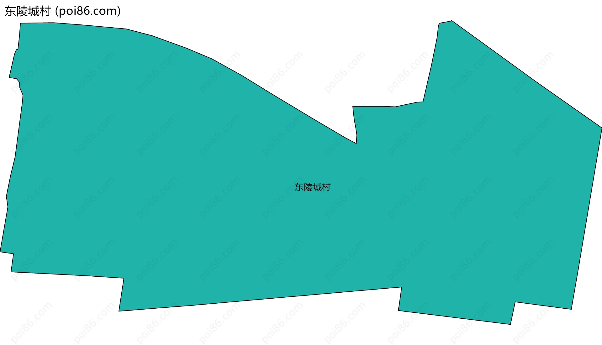 东陵城村边界地图