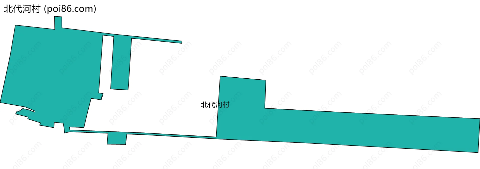 北代河村边界地图
