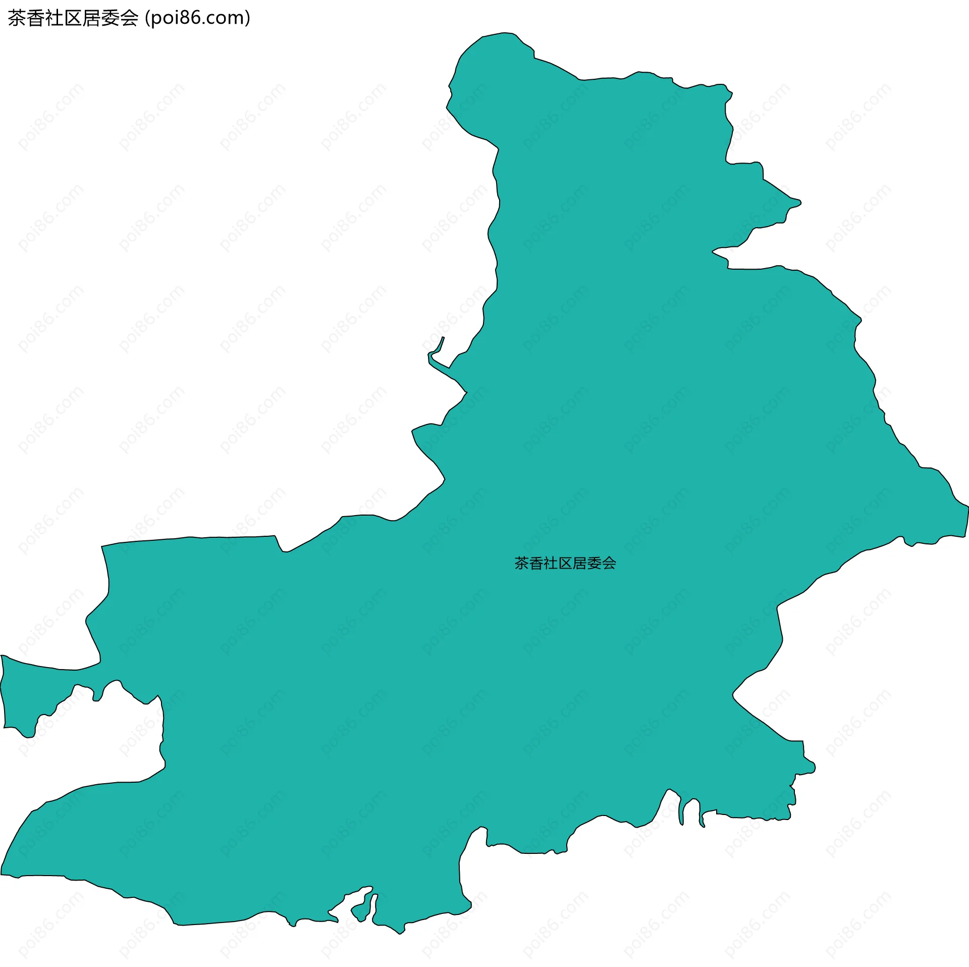 茶香社区居委会边界地图