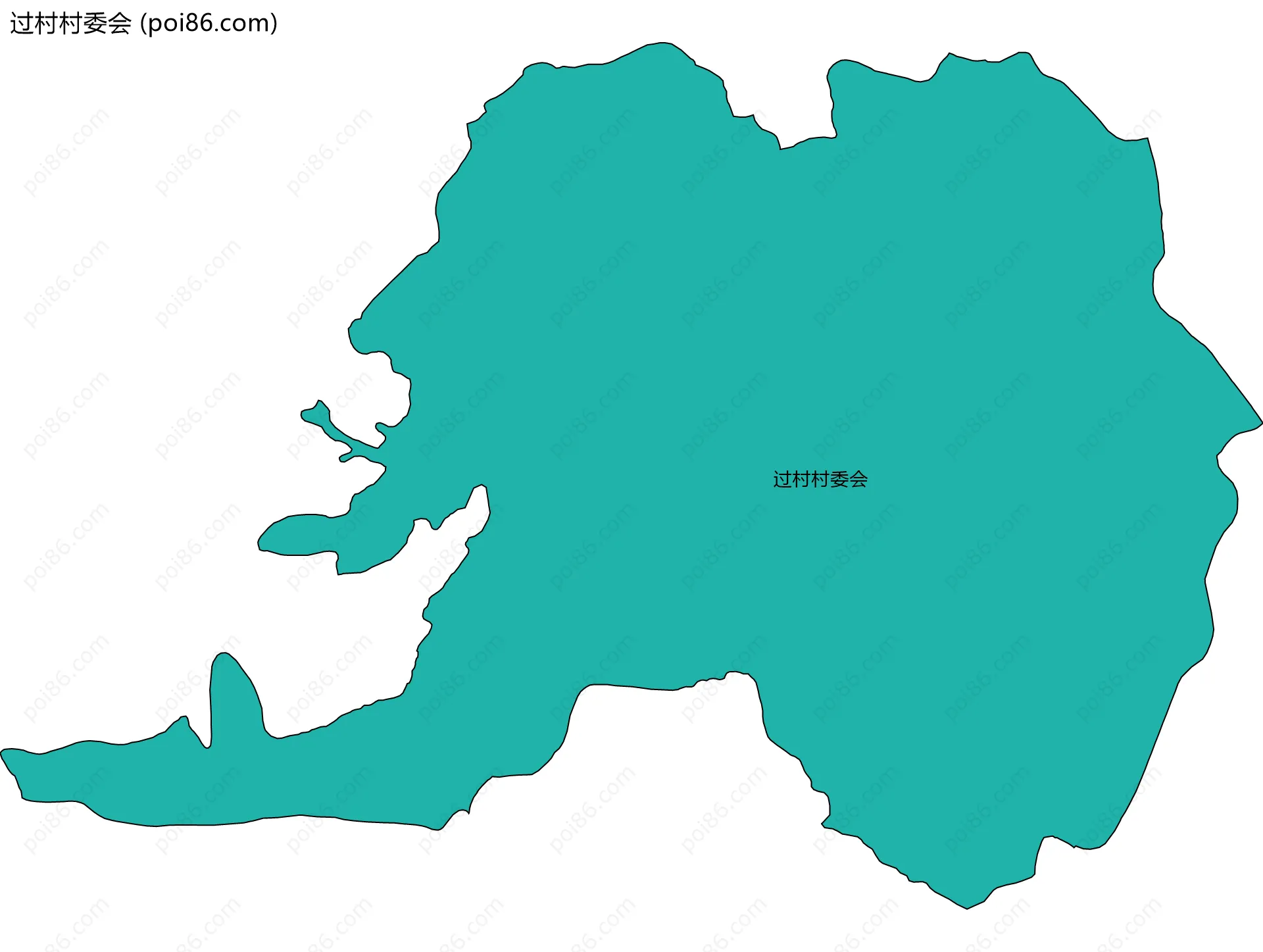 过村村委会边界地图