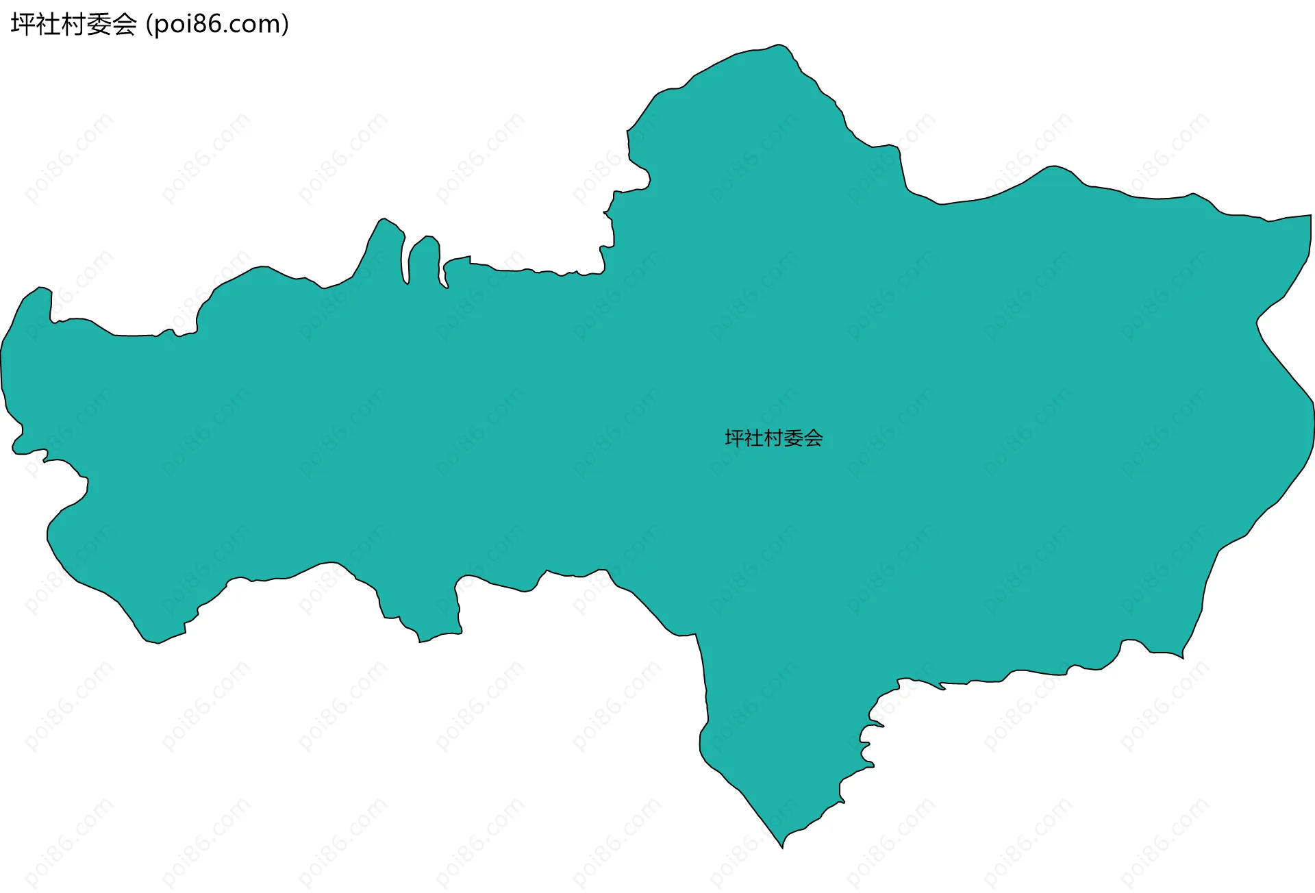 坪社村委会边界地图