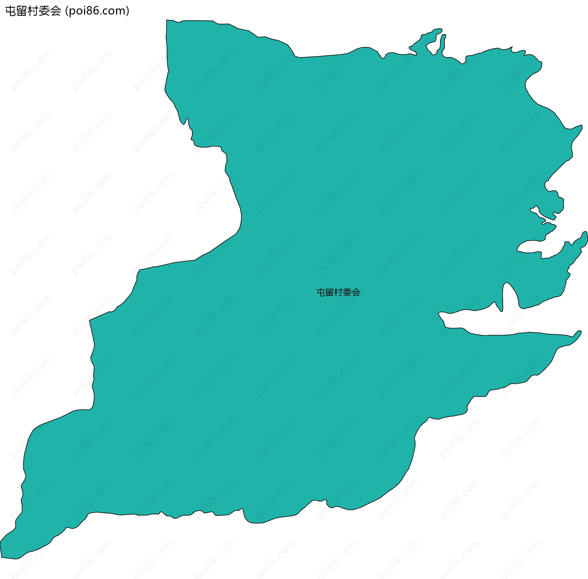 屯留村委会边界地图