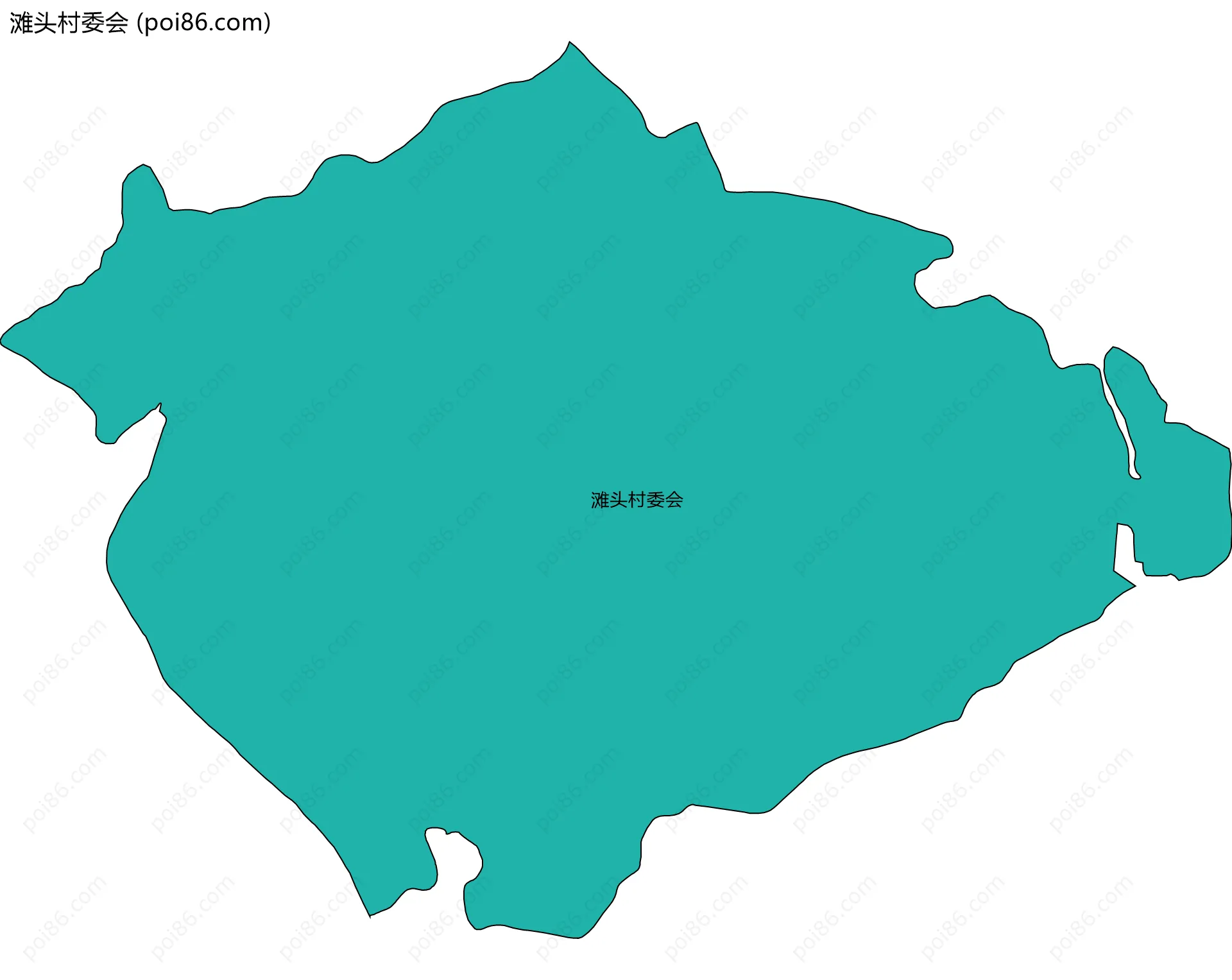 滩头村委会边界地图