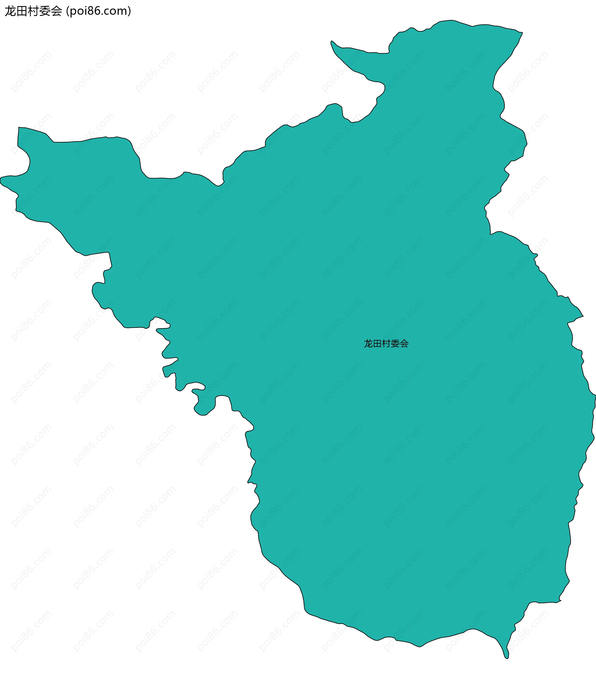 龙田村委会边界地图