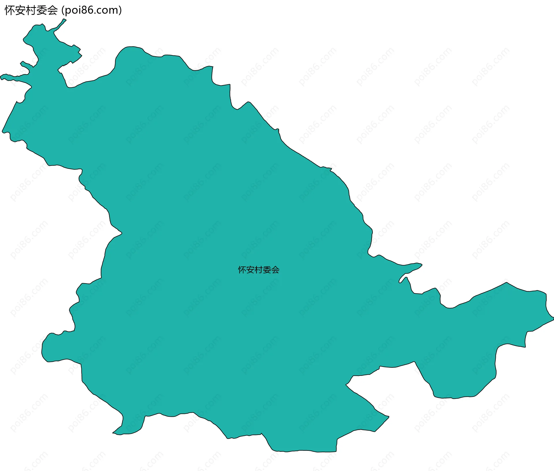 怀安村委会边界地图