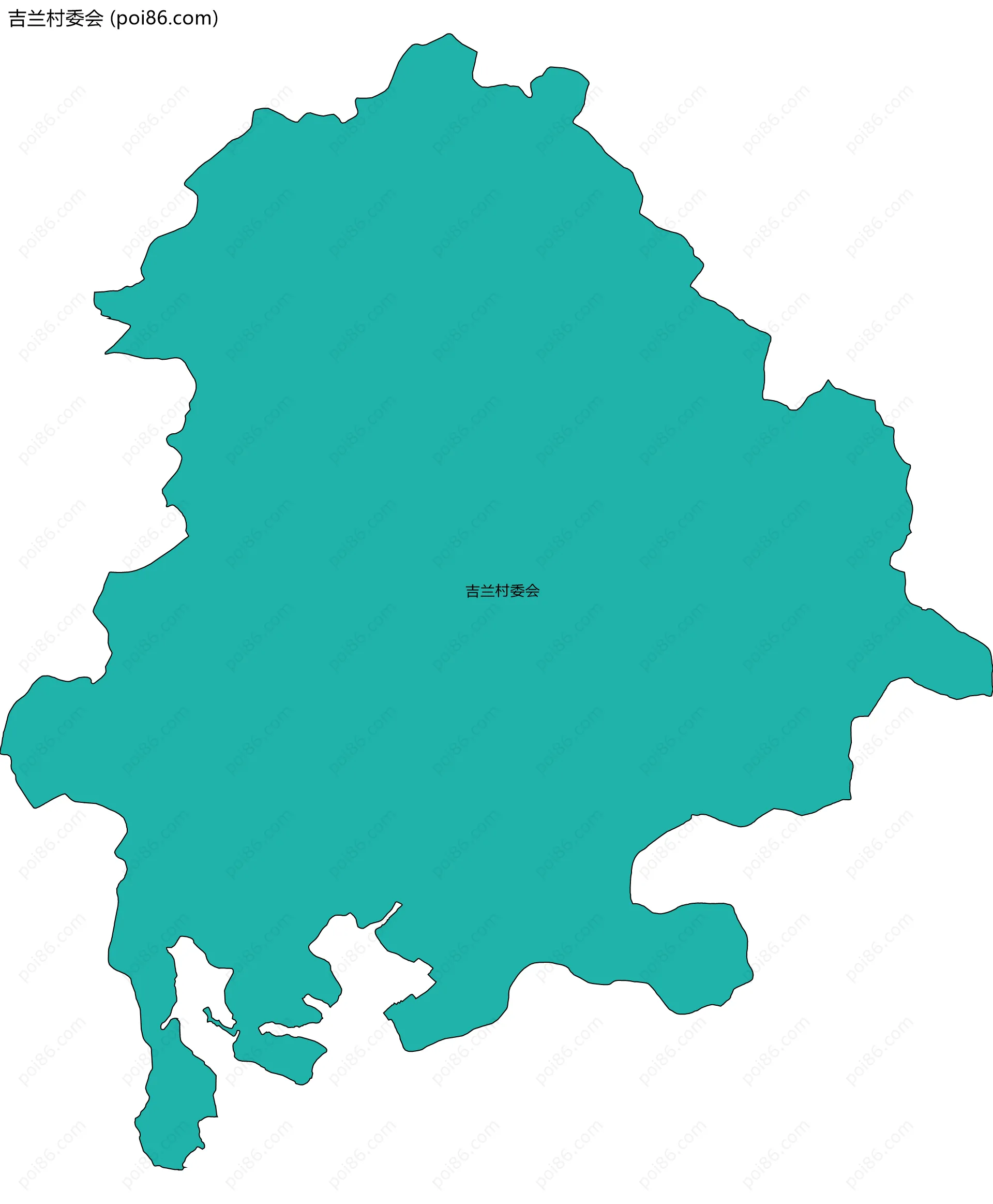 吉兰村委会边界地图