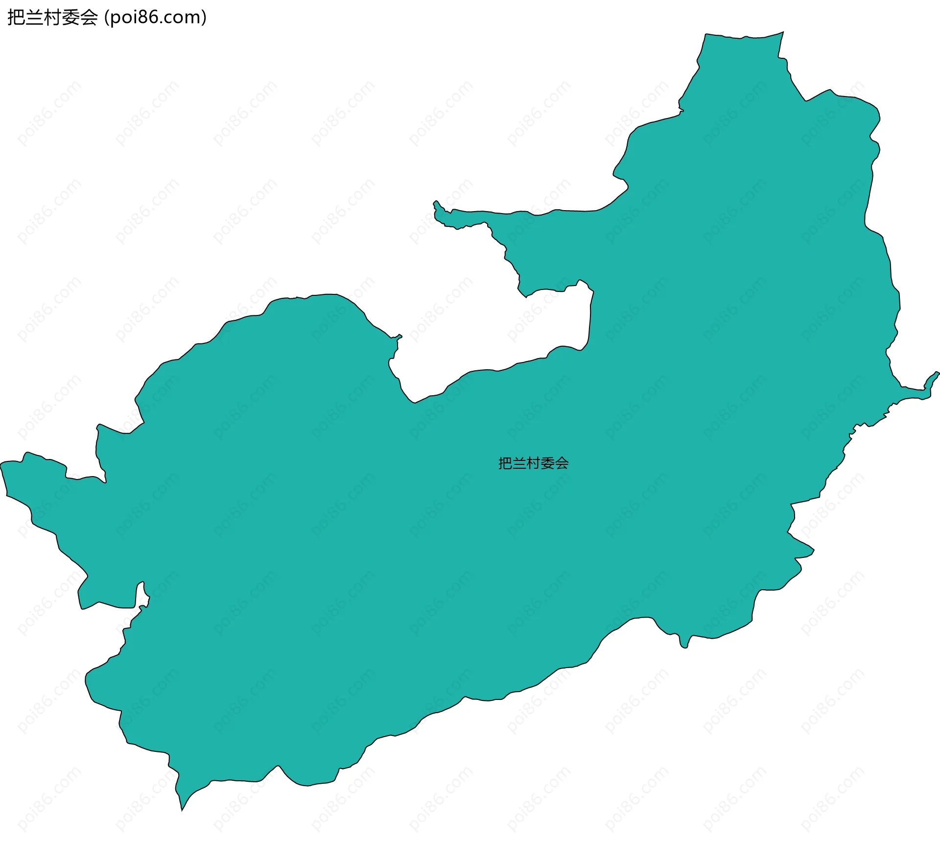 把兰村委会边界地图