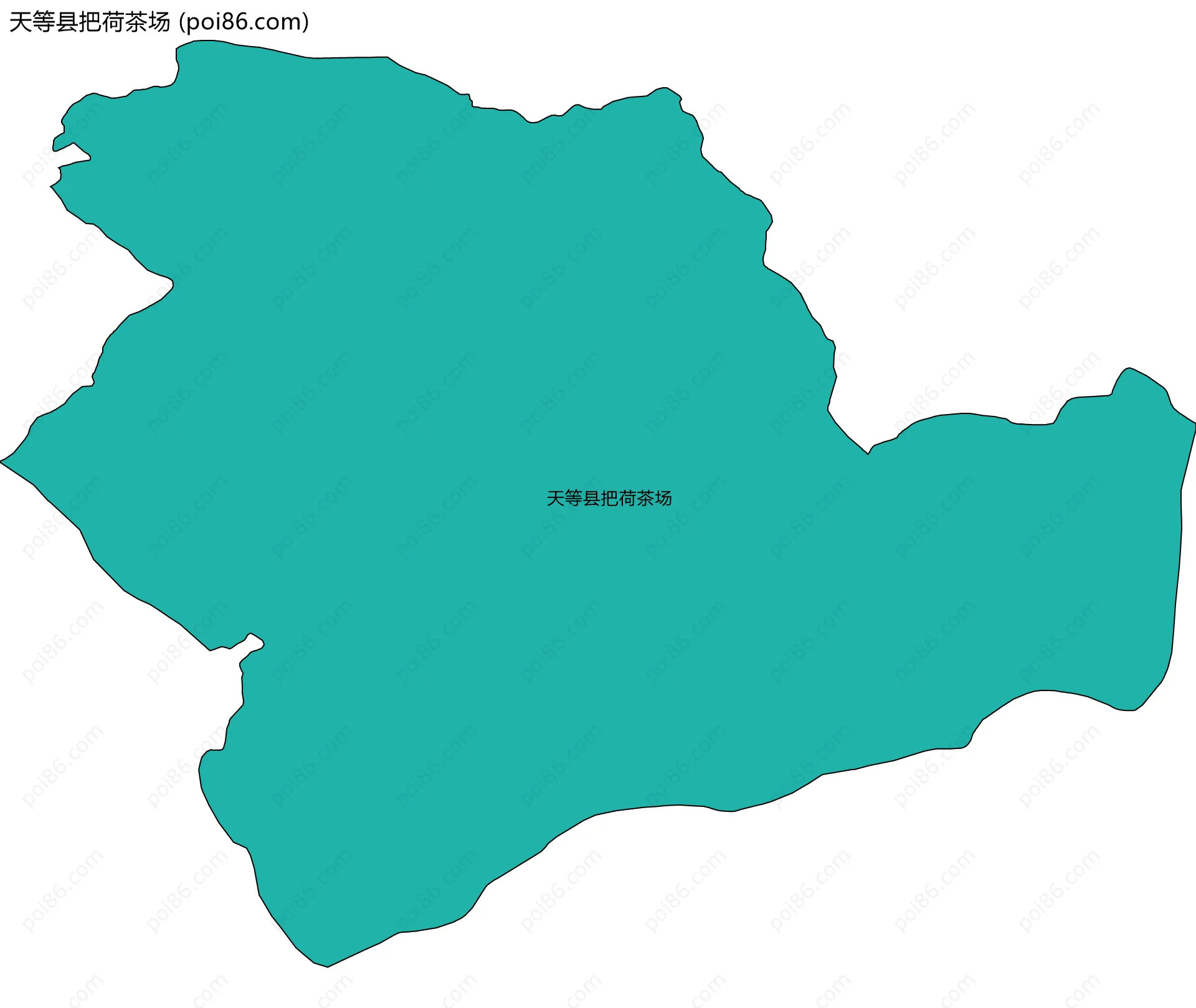 天等县把荷茶场边界地图