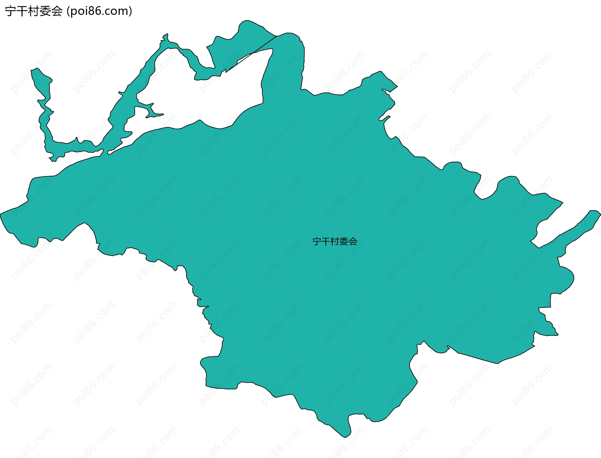 宁干村委会边界地图