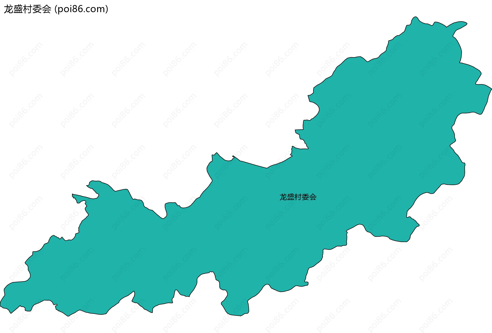 龙盛村委会边界地图