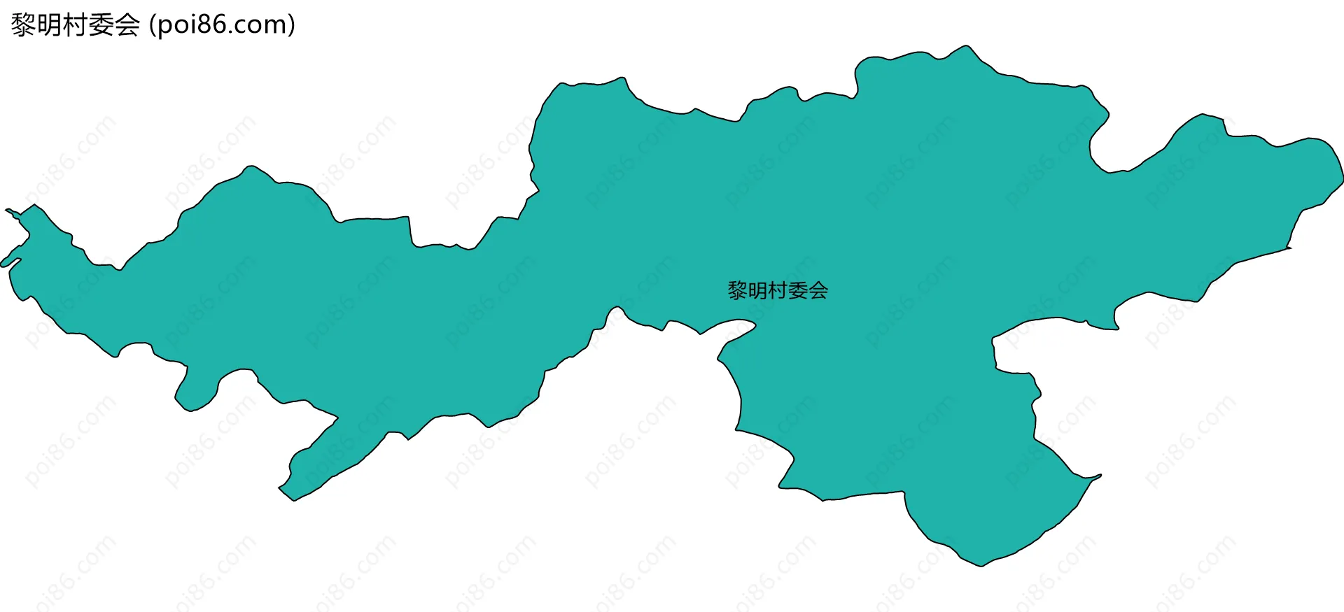 黎明村委会边界地图