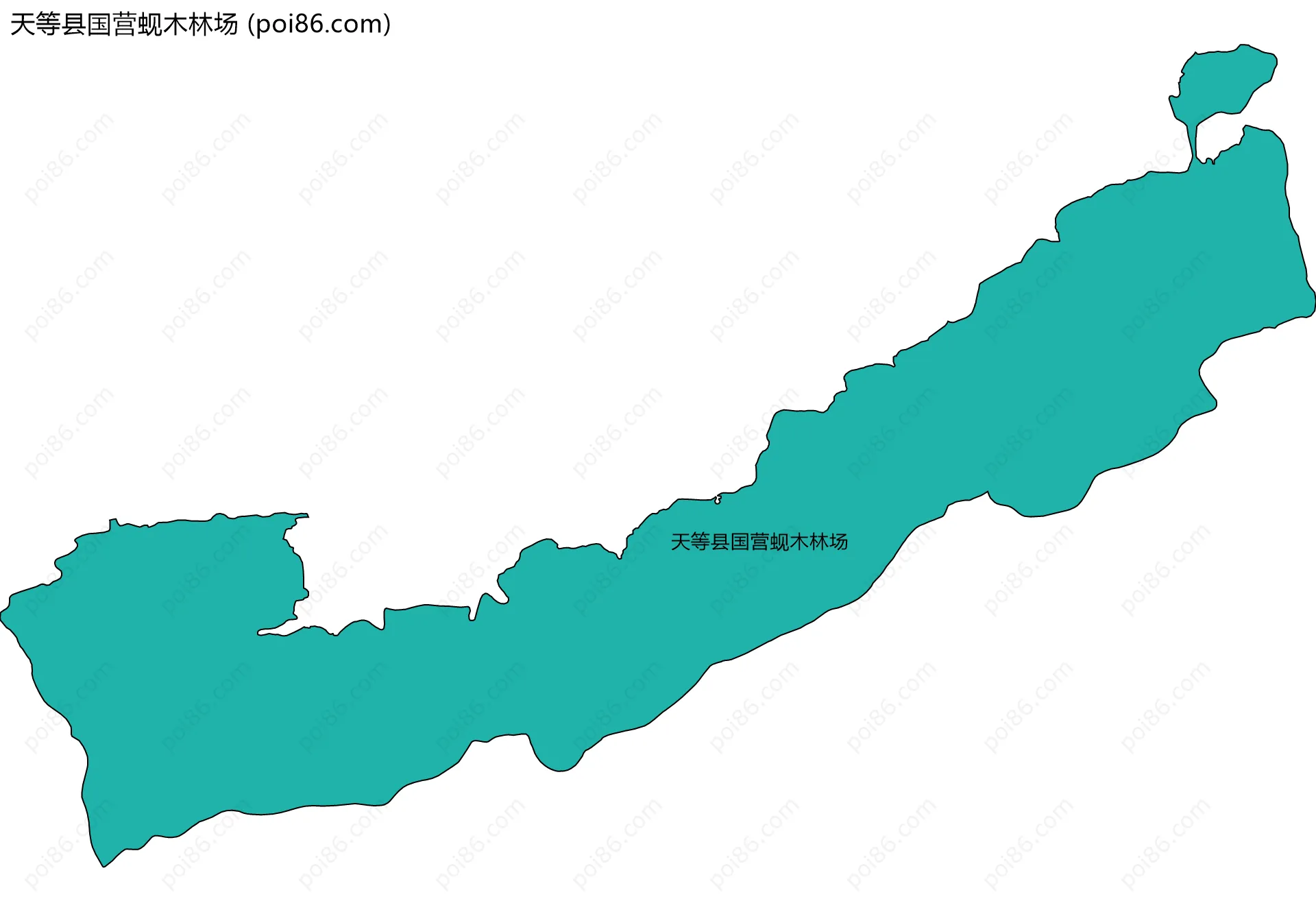 天等县国营蚬木林场边界地图
