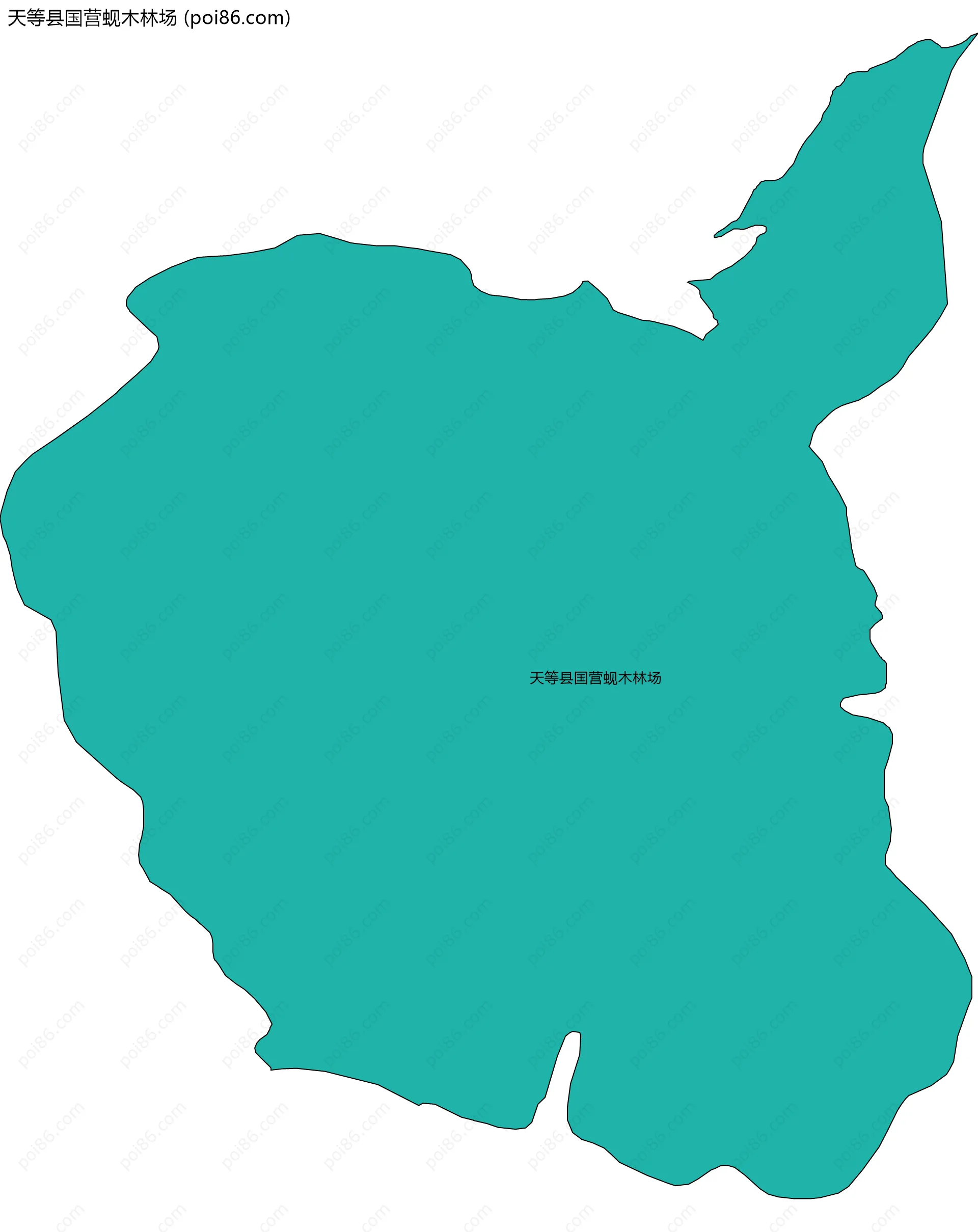 天等县国营蚬木林场边界地图